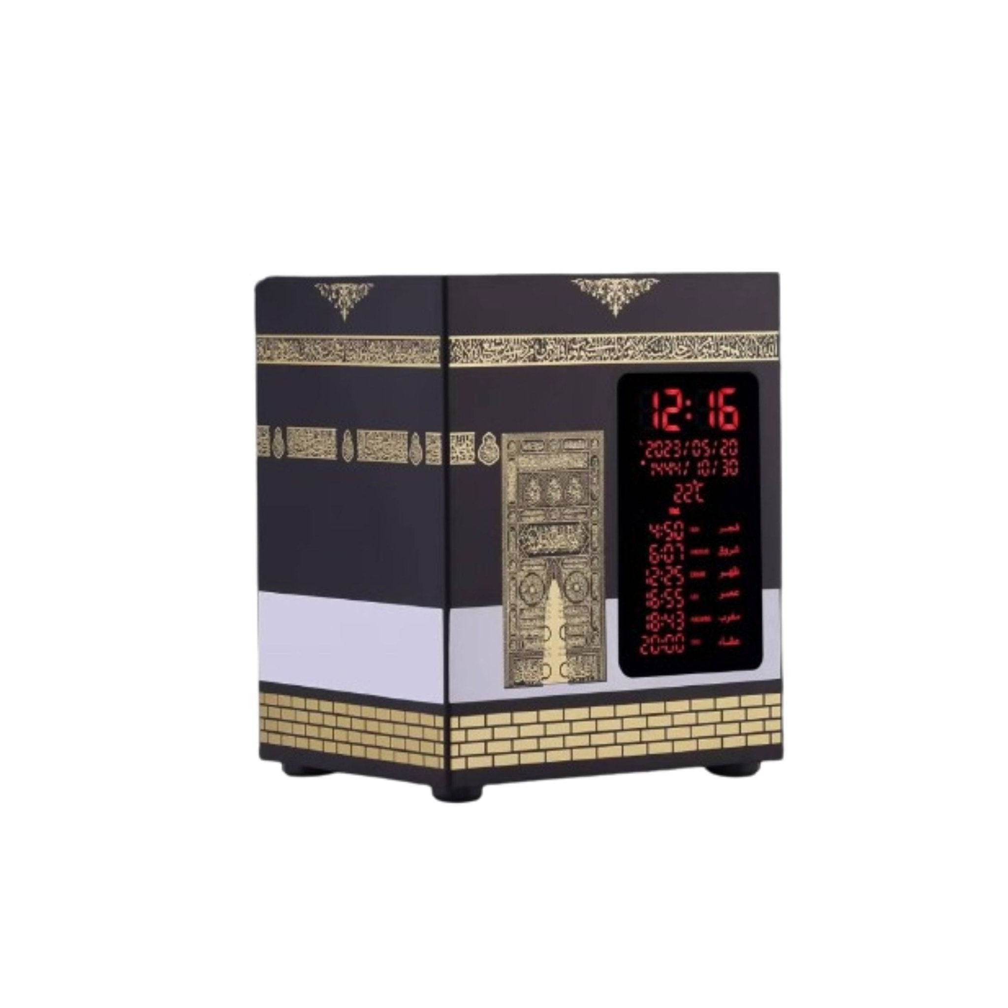 Kaaba Azan Clock and Quran Speaker SQ888Max - Black