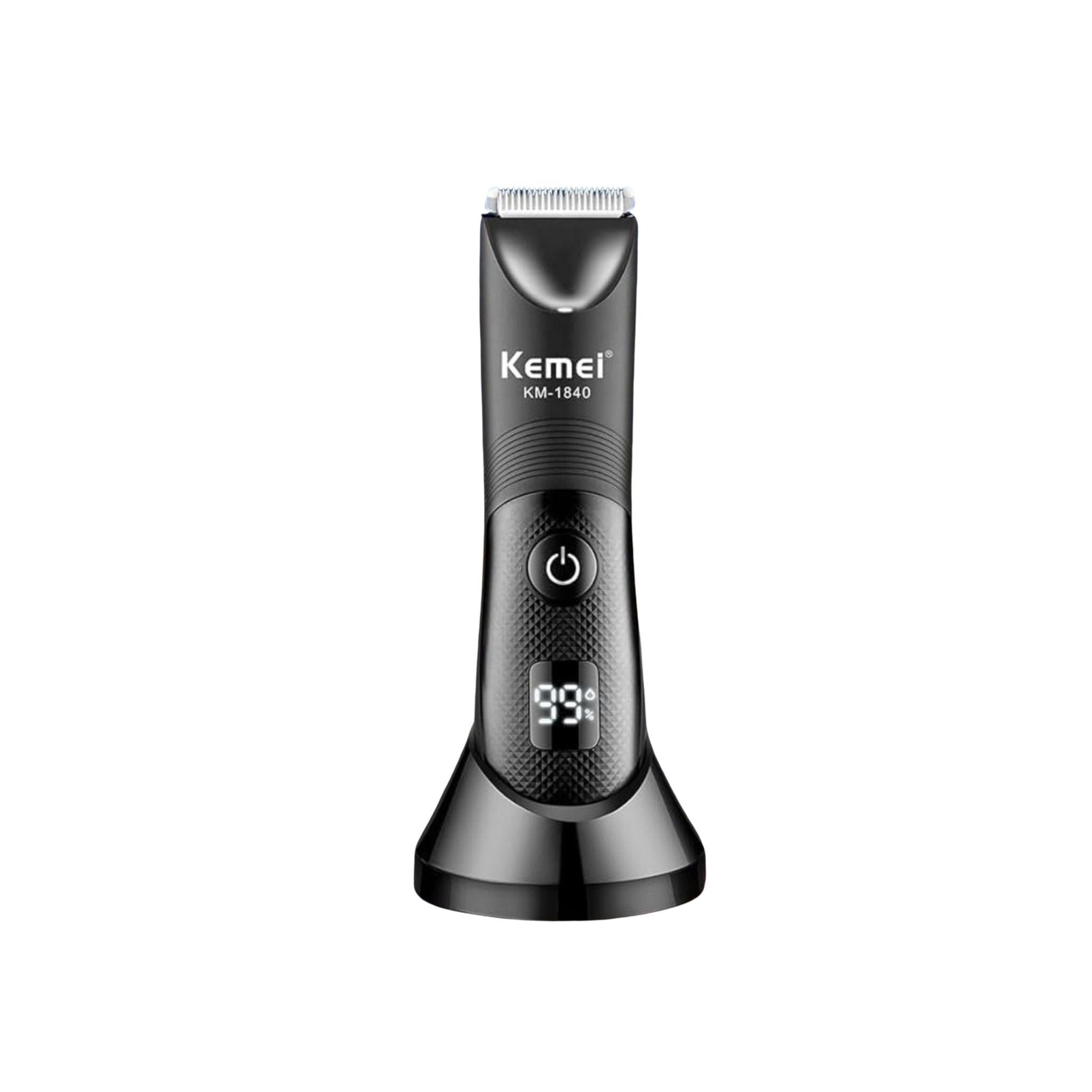 Kemei Professional Lady Secret Trimmer IPX7 LCD Display KM-1840 - Black