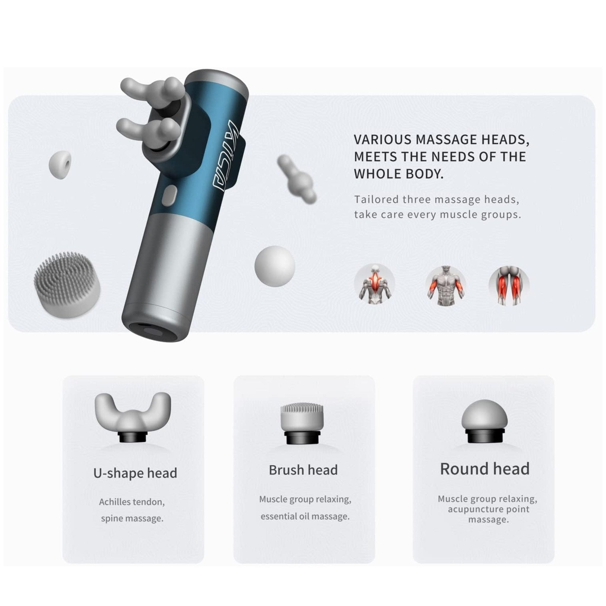 KiCA Pro Dual-Head Massage Gun A3D