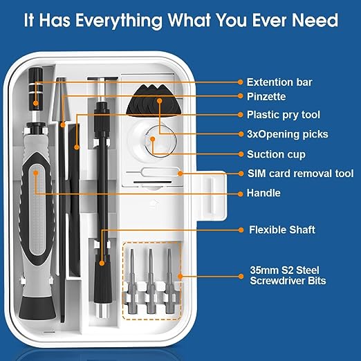 Kingsdun Precision Screwdriver Repair Tool Kit 130 IN 1