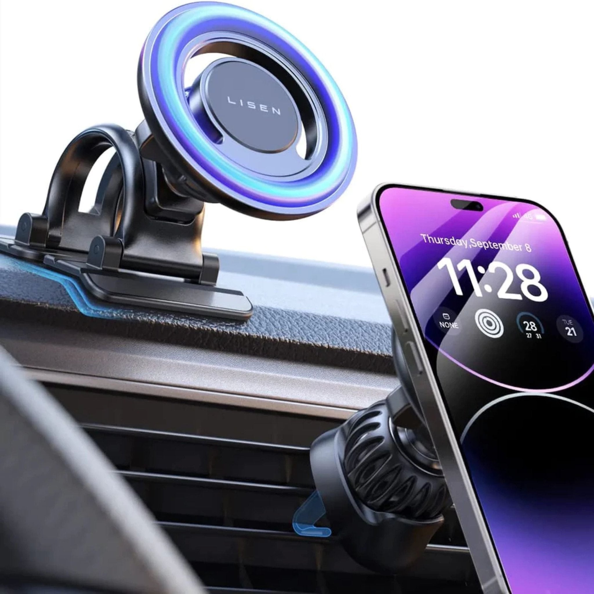 LISEN 2 in 1 Magsafe Car Phone Holder - Black