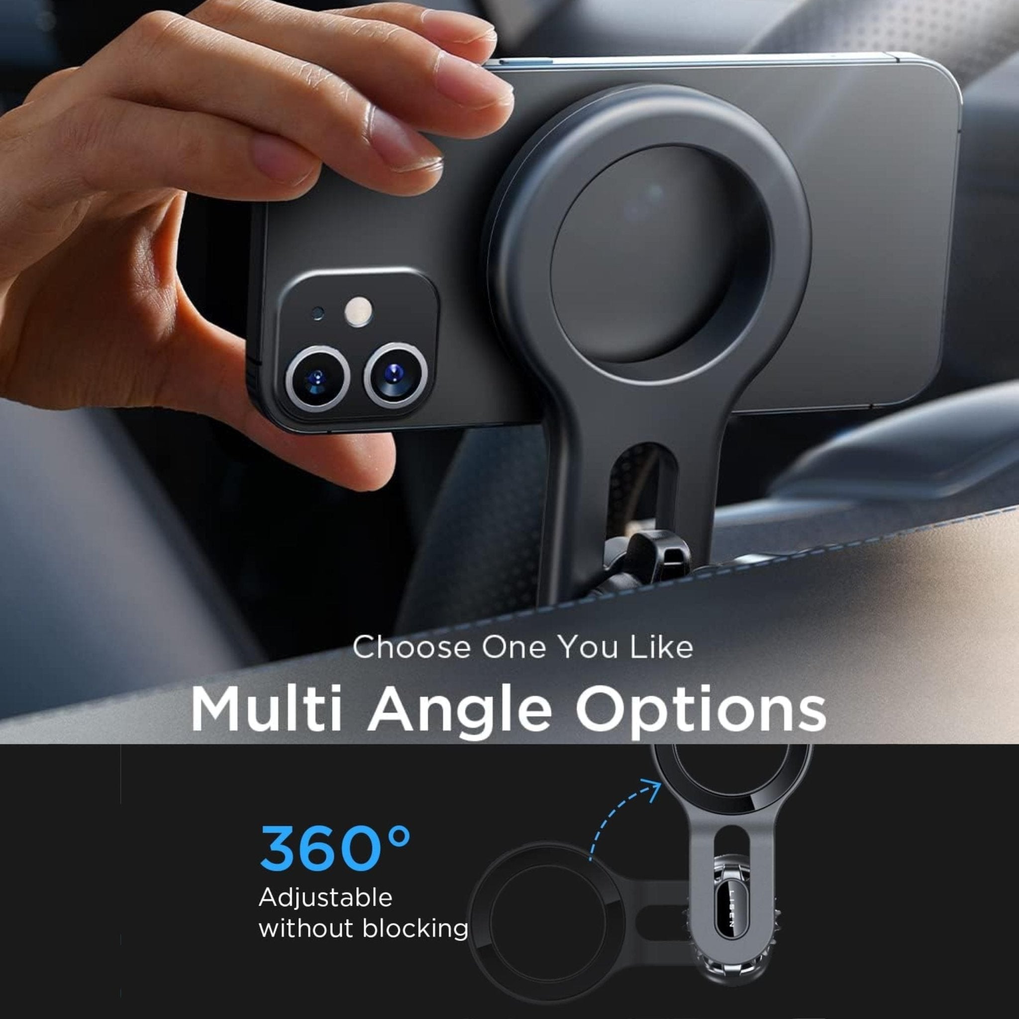 LISEN Air Vent Magsafe Car Phone Holder - Black