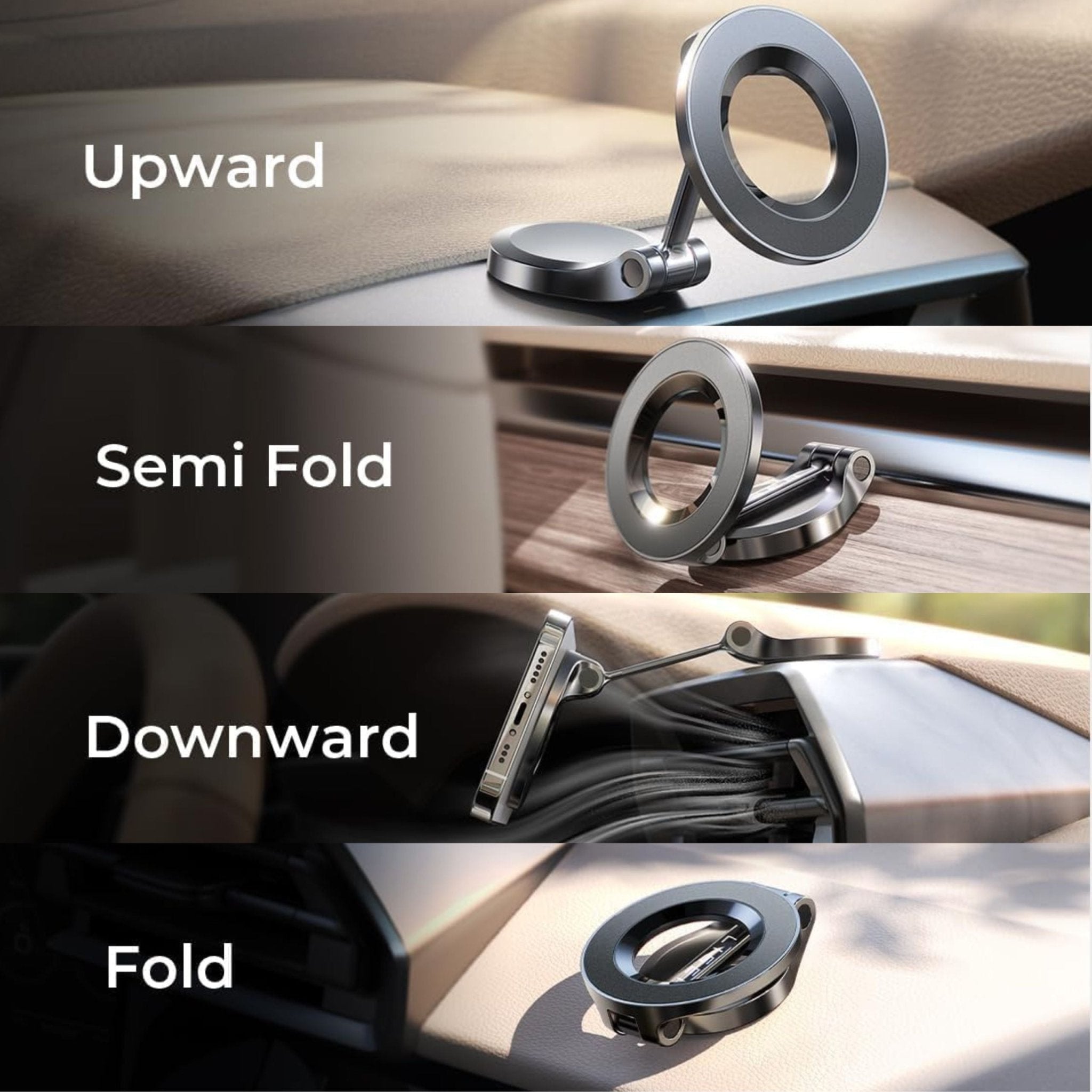 LISEN Magsafe Car Mount 360 Degree - Black