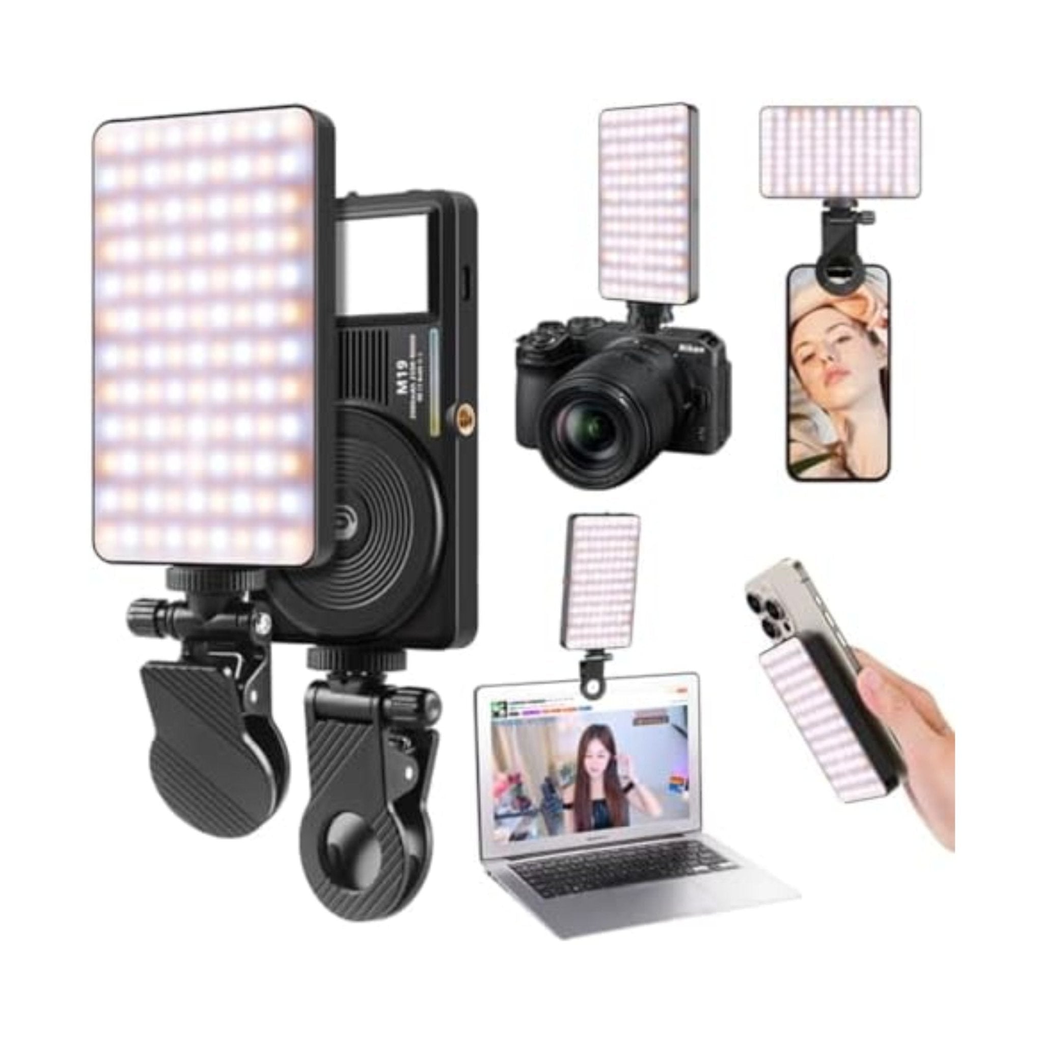 LUZ DE Mobile Camera Magsafe Universal Tricolor LED M19 - Black