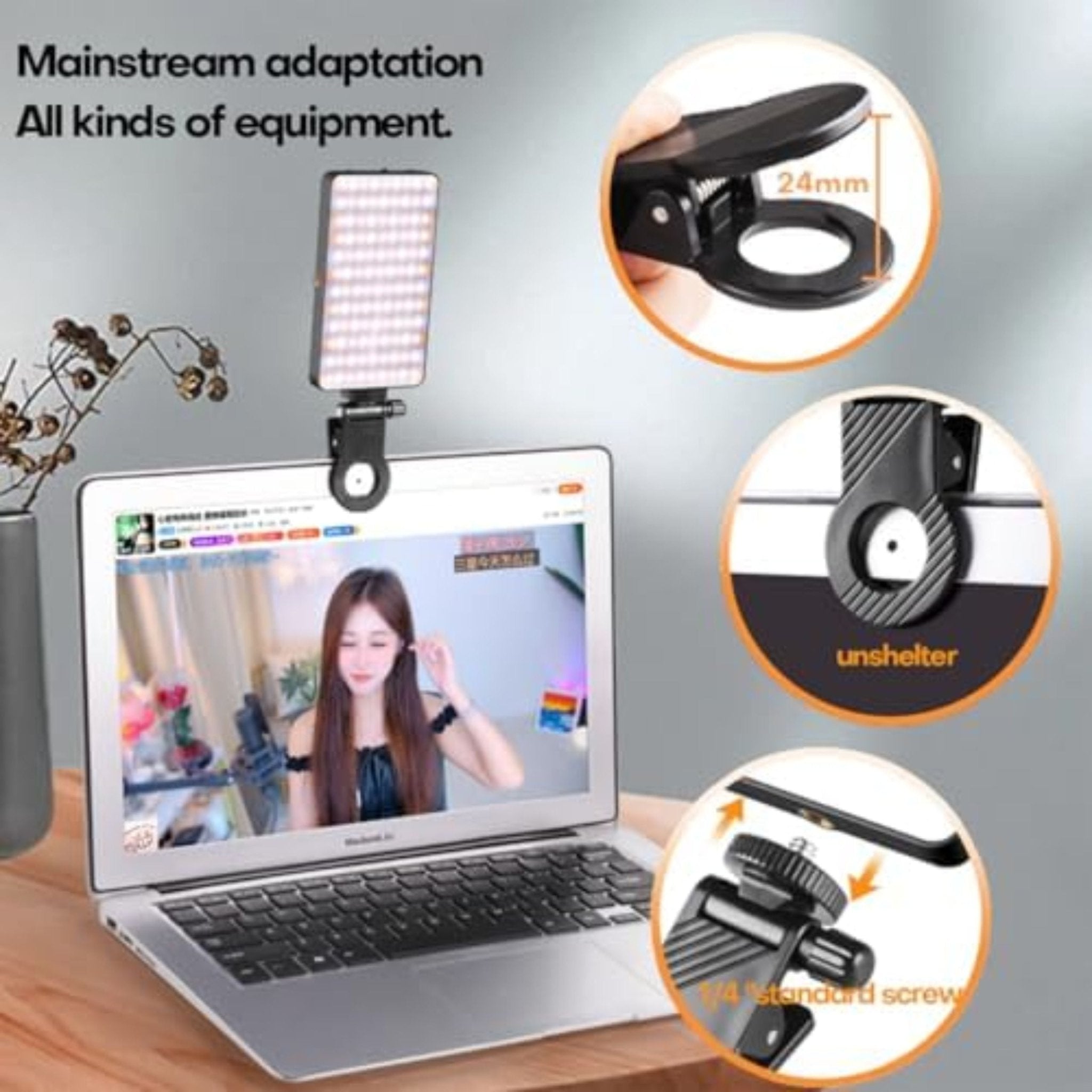 LUZ DE Mobile Camera Magsafe Universal Tricolor LED M19 - Black