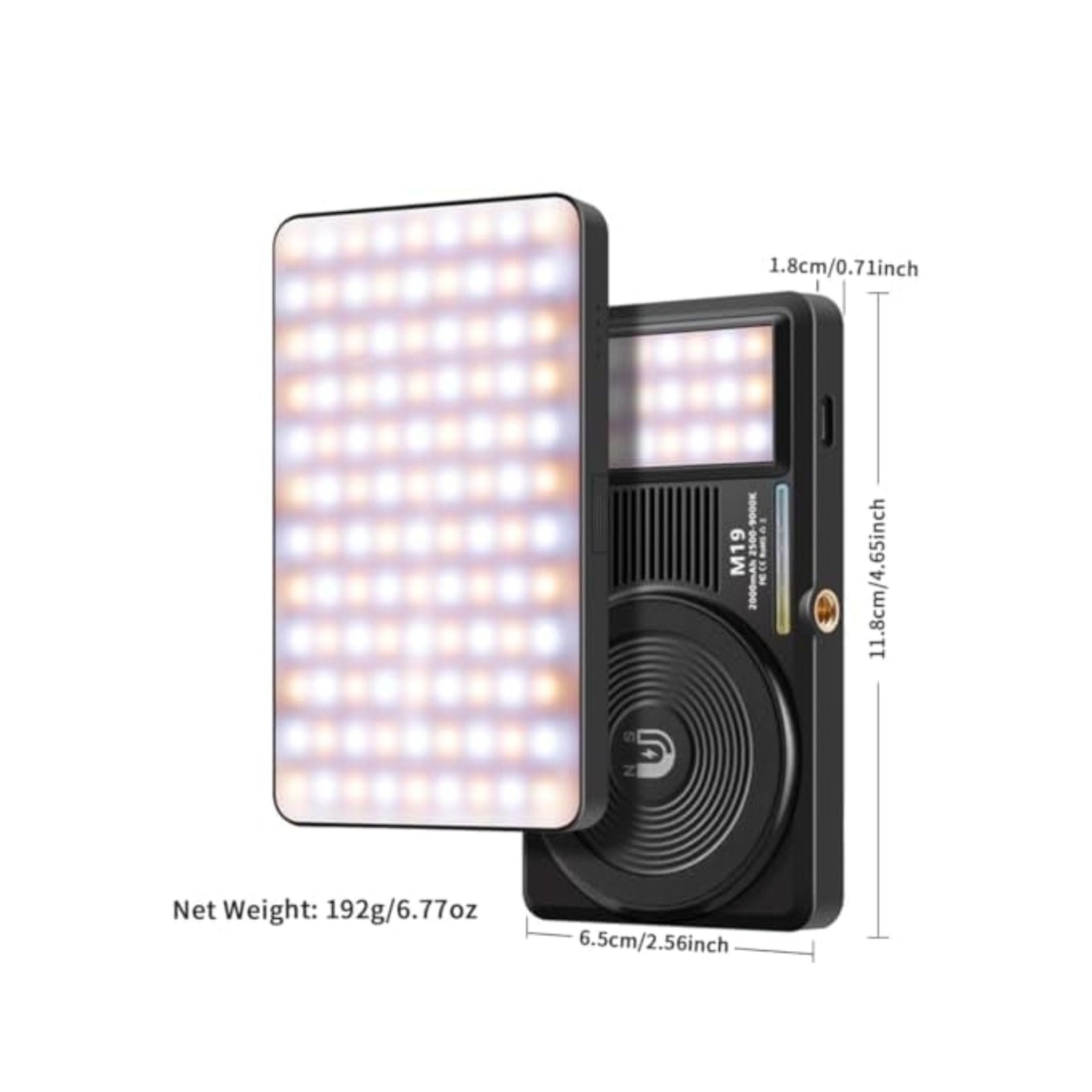 LUZ DE Mobile Camera Magsafe Universal Tricolor LED M19 - Black