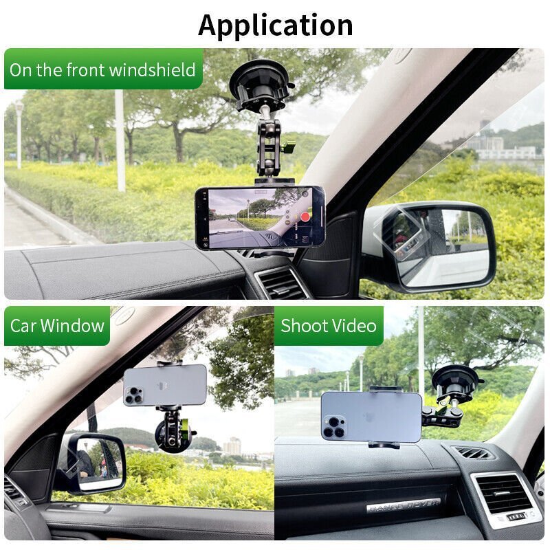 LanParte Ultimate Phone Holder With Suction Cup Mount - Black