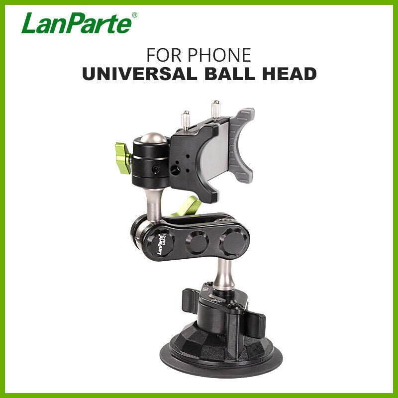 LanParte Ultimate Phone Holder With Suction Cup Mount - Black