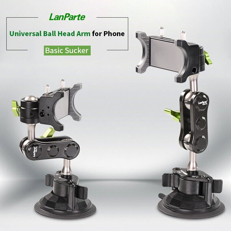 LanParte Ultimate Phone Holder With Suction Cup Mount - Black