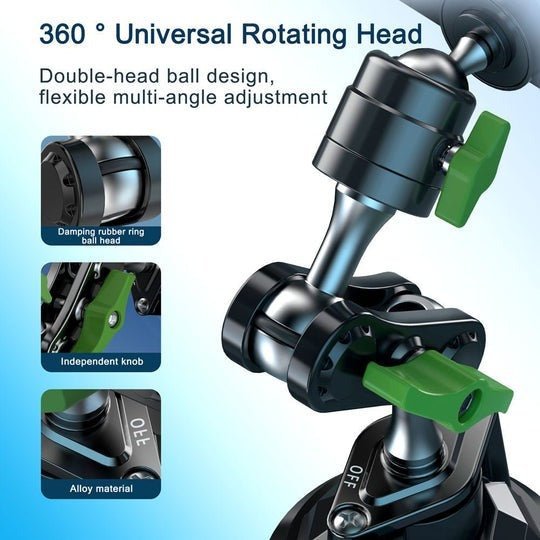 LanParte Ultimate Phone Holder With Suction Cup Mount - Black