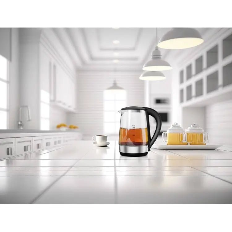 LePresso 360 Transparent Quick-Boil Glass Kettle 1.7L 2200W (LPRGKTBK) - Black