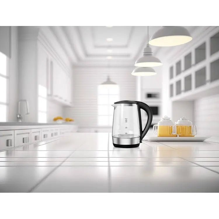 LePresso 360 Transparent Quick-Boil Glass Kettle 1.7L 2200W (LPRGKTBK) - Black