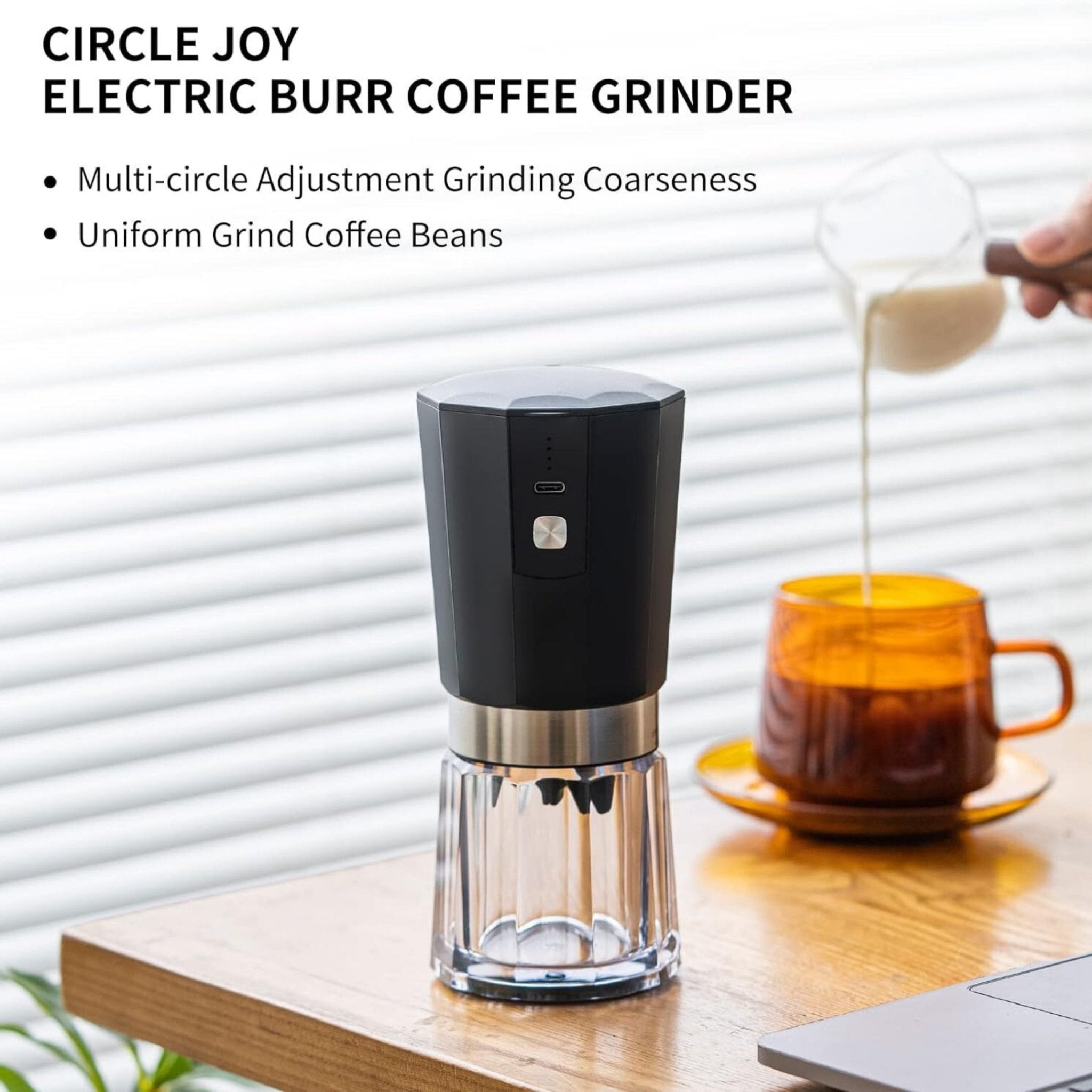 LePresso Cordless Electric Conical Burr Grinder - Black