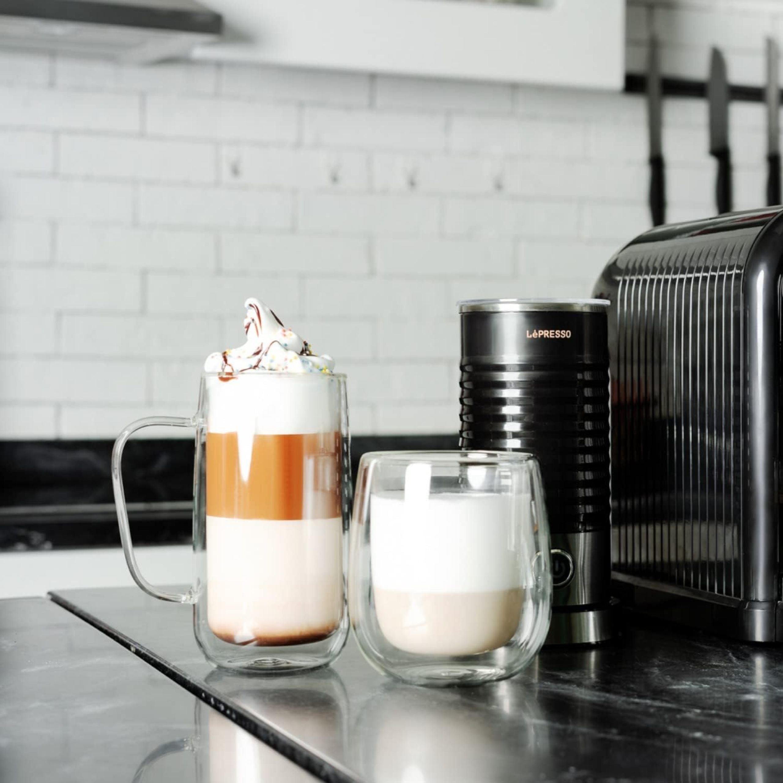 LePresso Hot & Cold Milk Frother 100mL 450W (LPMLFRBK) - Black