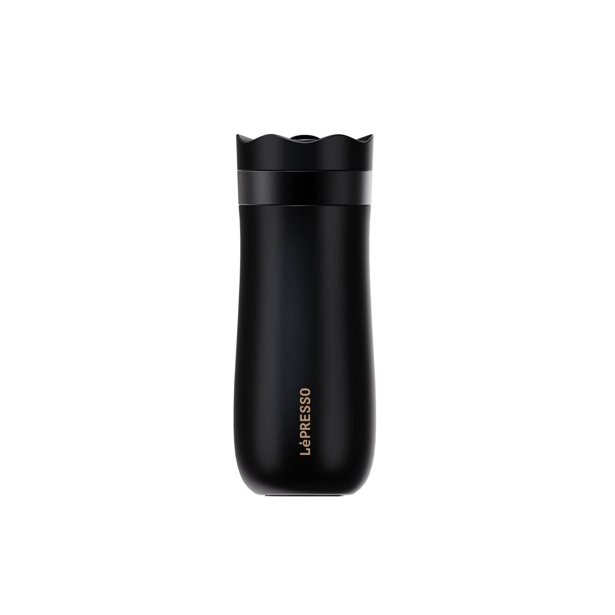 LePresso Insulated Portable Mug with French Press 320ml - Black