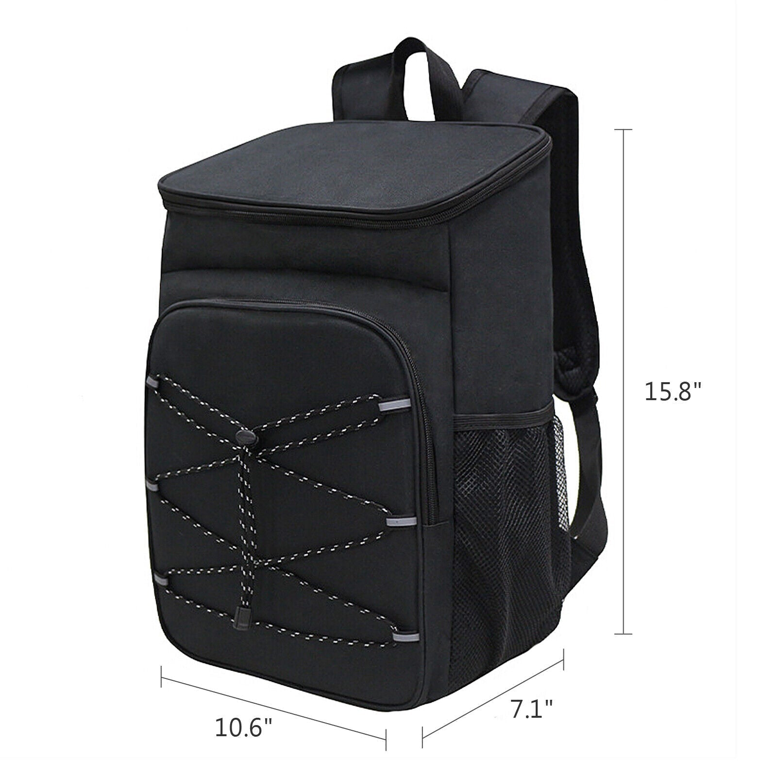 Lunch Camping Backpack Waterproof Bag - Black