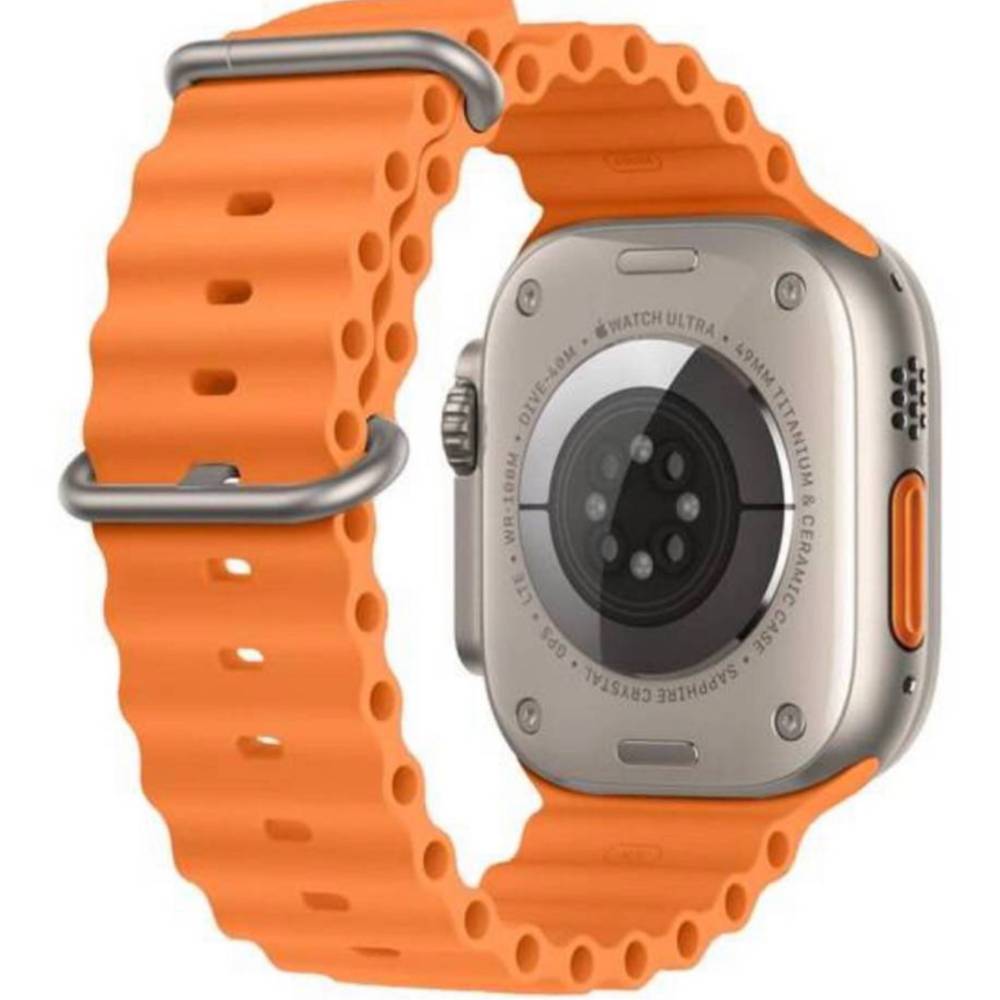 Lutors Ultra Smart Watch With Orange and White Strap