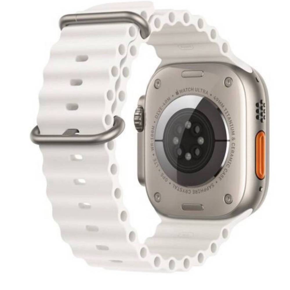 Lutors Ultra Smart Watch With Orange and White Strap
