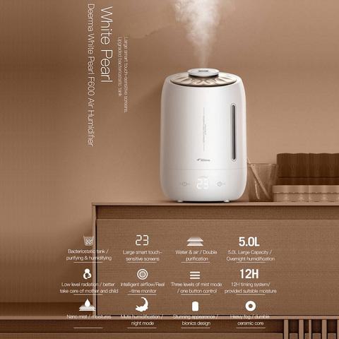 MI Deerma- Air Humidifier F600 5L Household Air Purifying Mist Maker Timing Touch