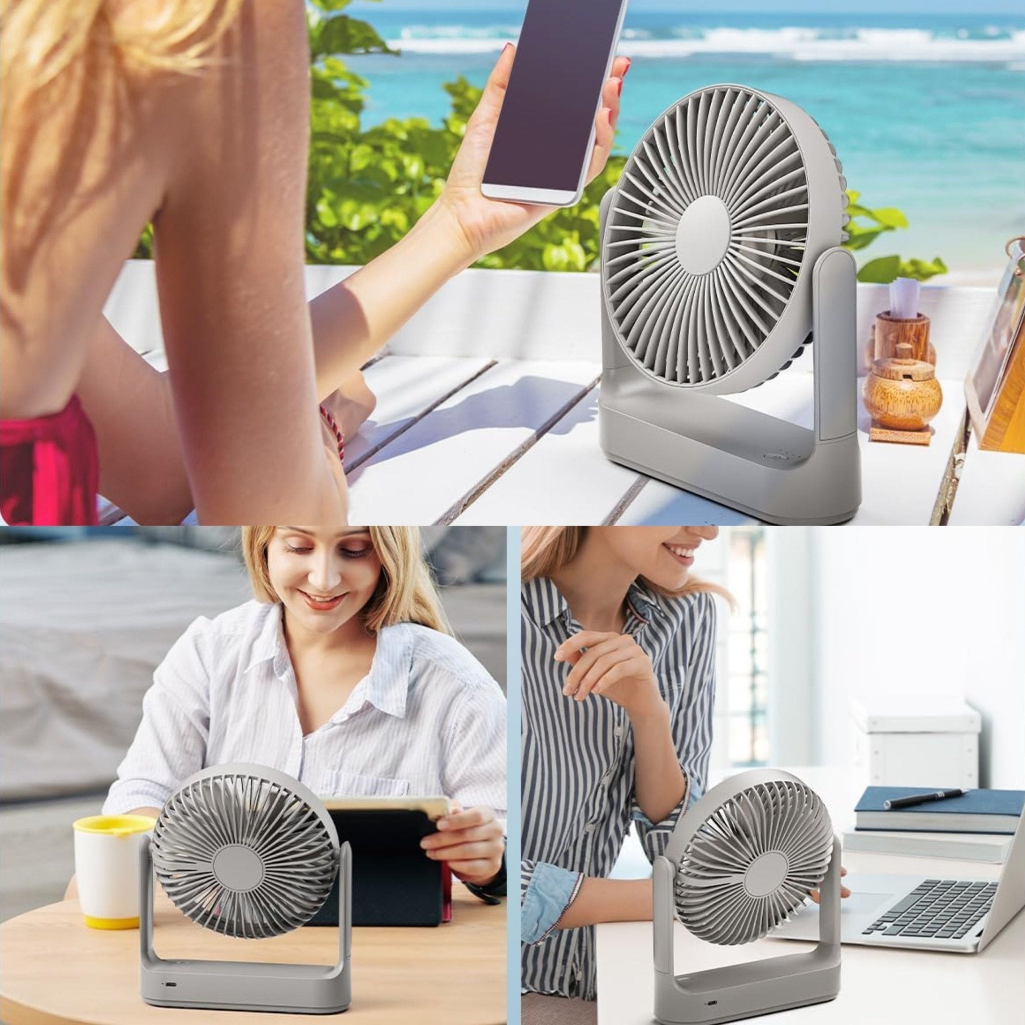 MOTI Wall Mounted Desktop Fan MT6 - Grey