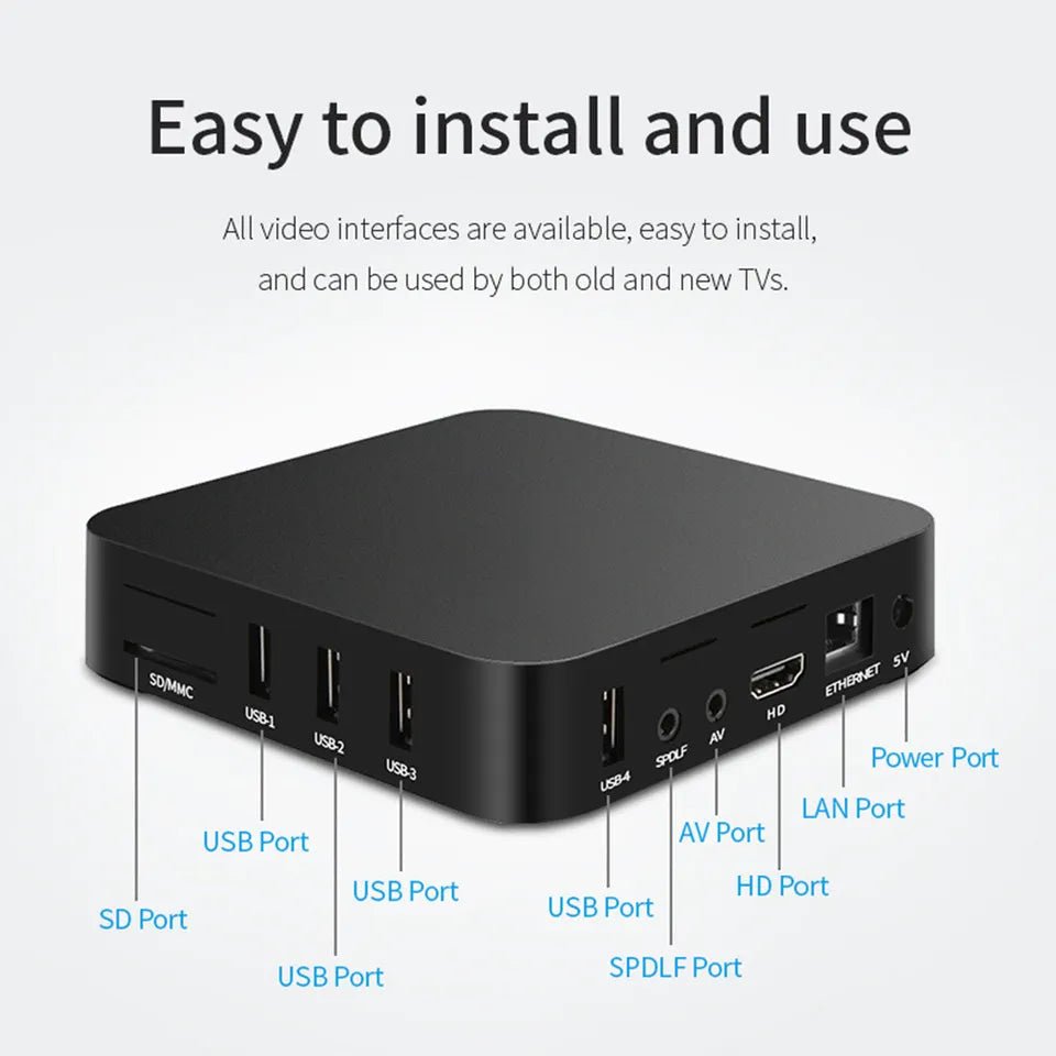 MXQ Pro 4K Android 11.1 Internet Multimedia TV Box - Black