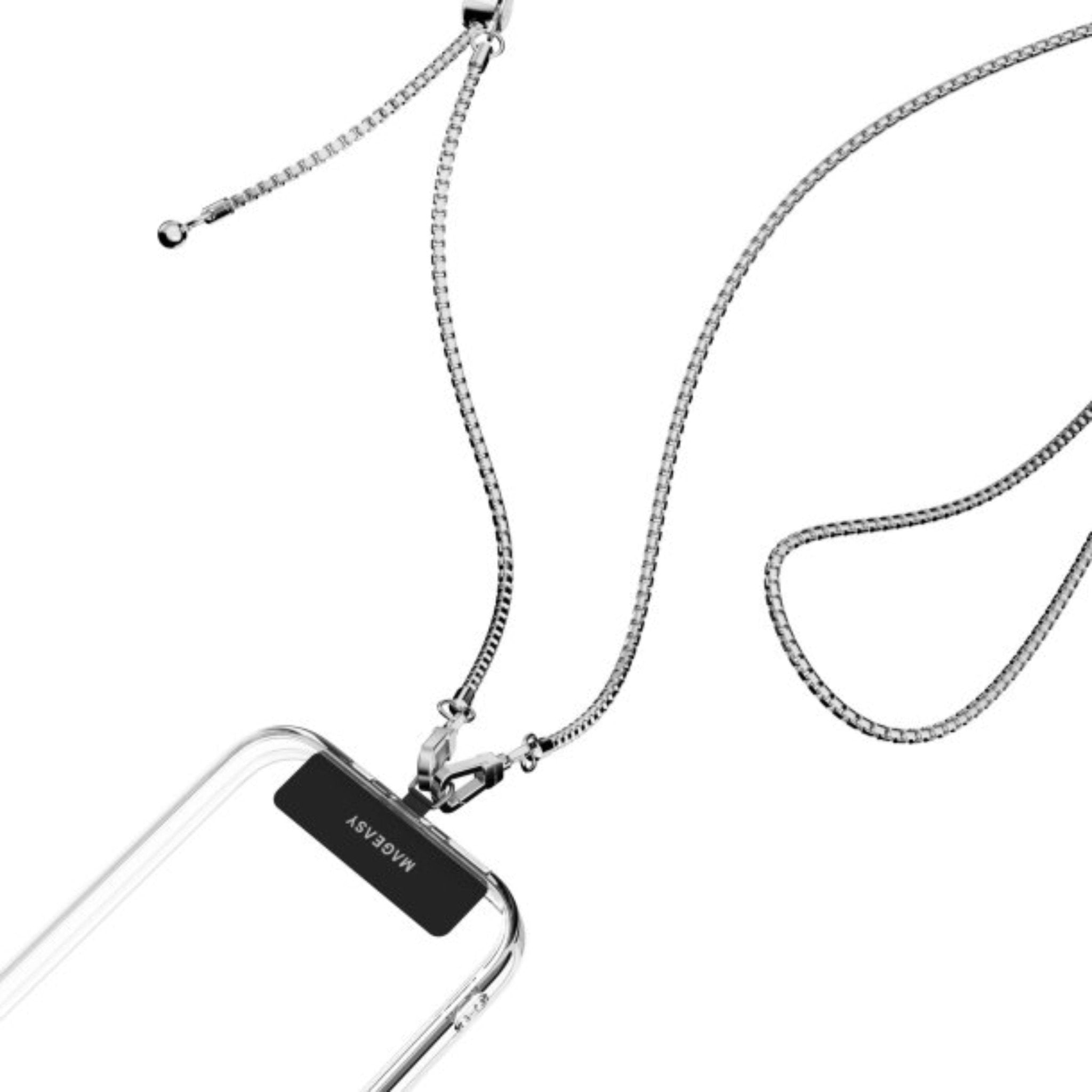 MagEasy Metal Chain Strap with Strap Card - Silver