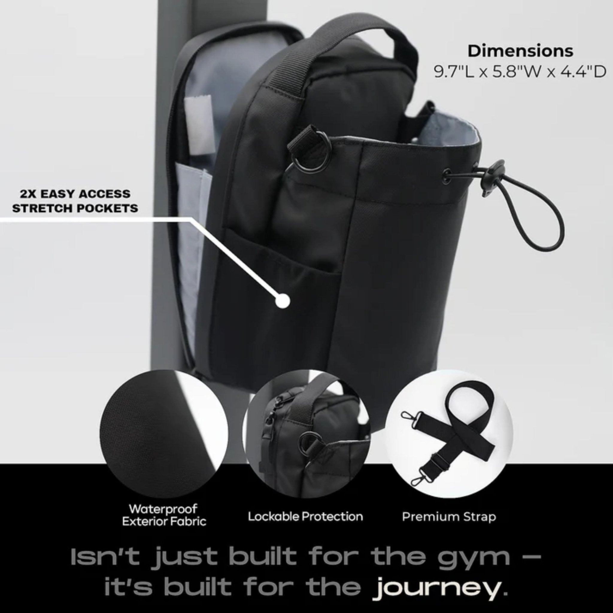 Magnetic Gym Bag - Black