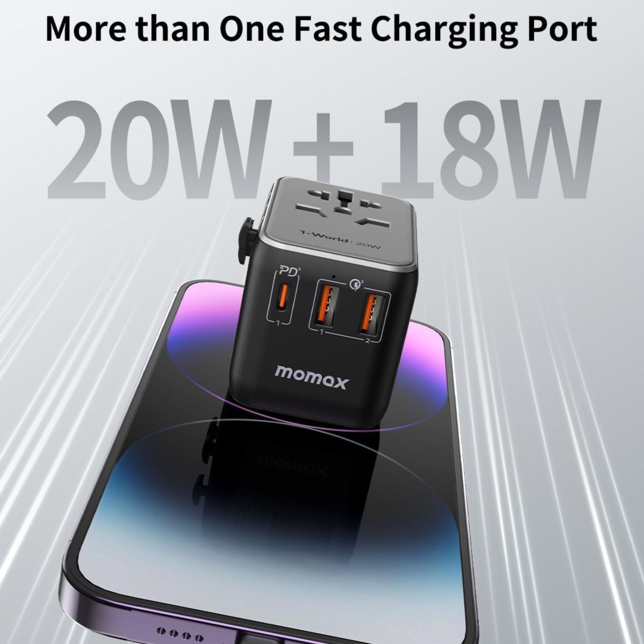 Momax 1-World PD Global Travel Fast Charging Socket 20W