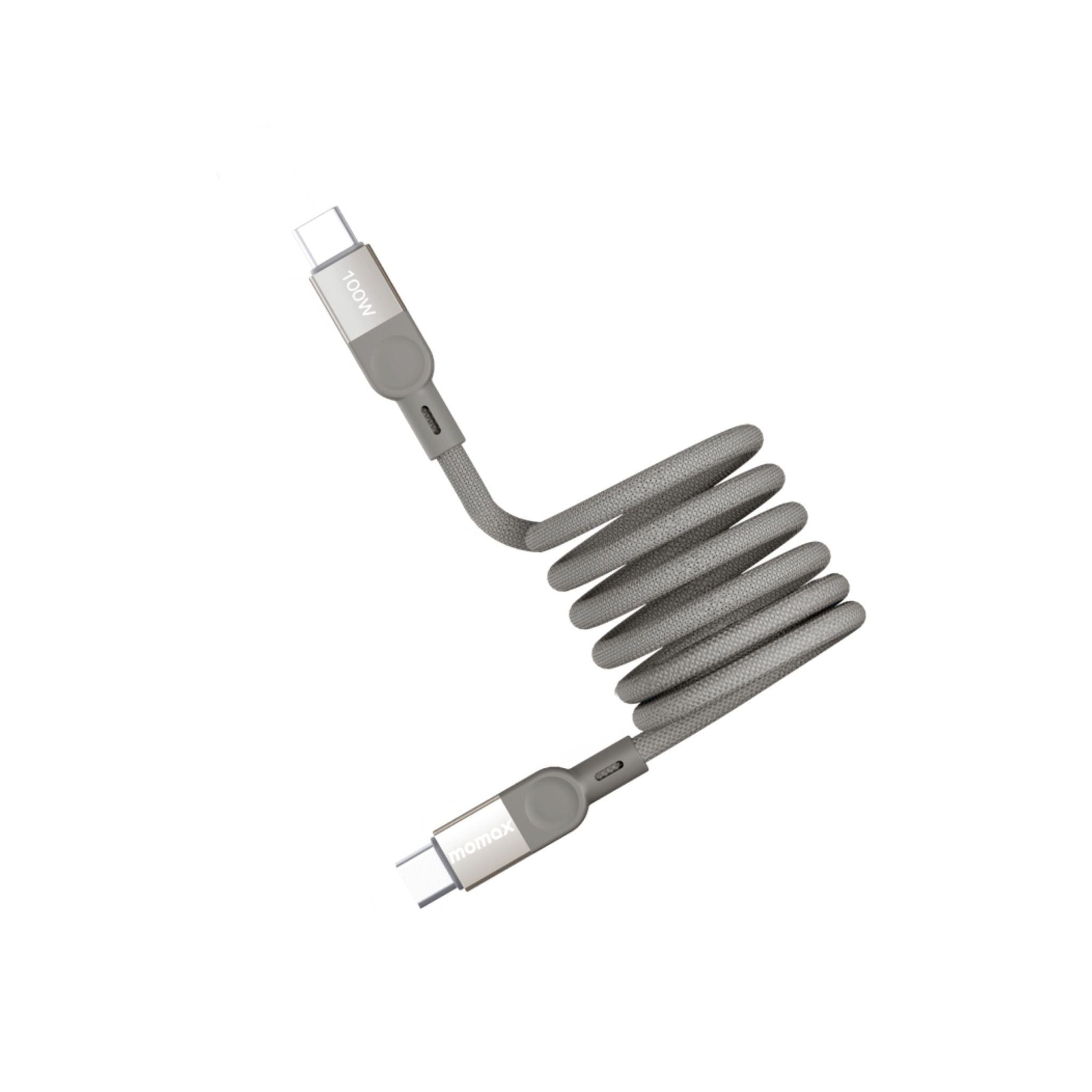 Momax Elite Mag Link 100W USB-C TO USB-C Magnetic Cable 1M - Titanium