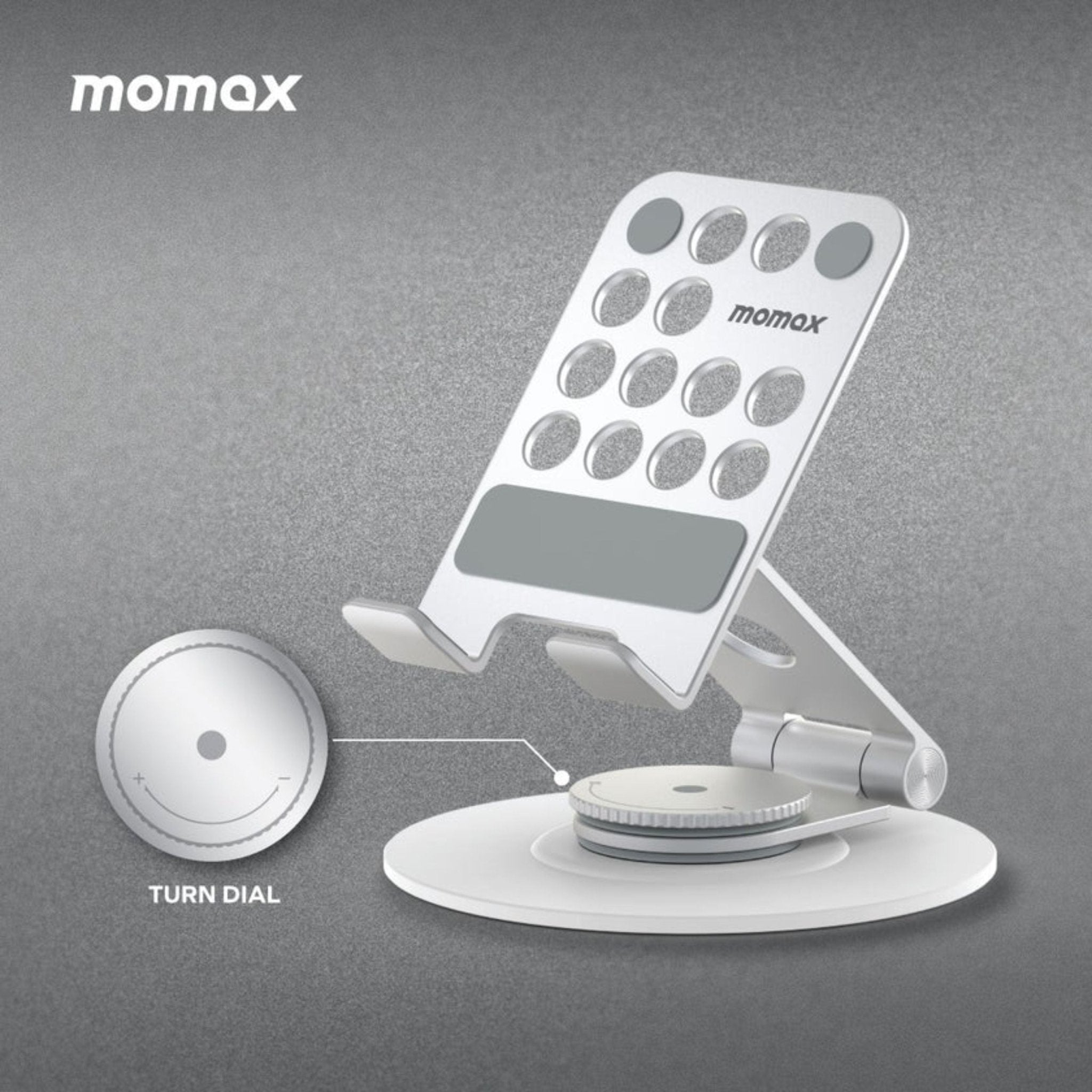 Momax Fold Stand Mila Rotatable Phone Stand - Silver