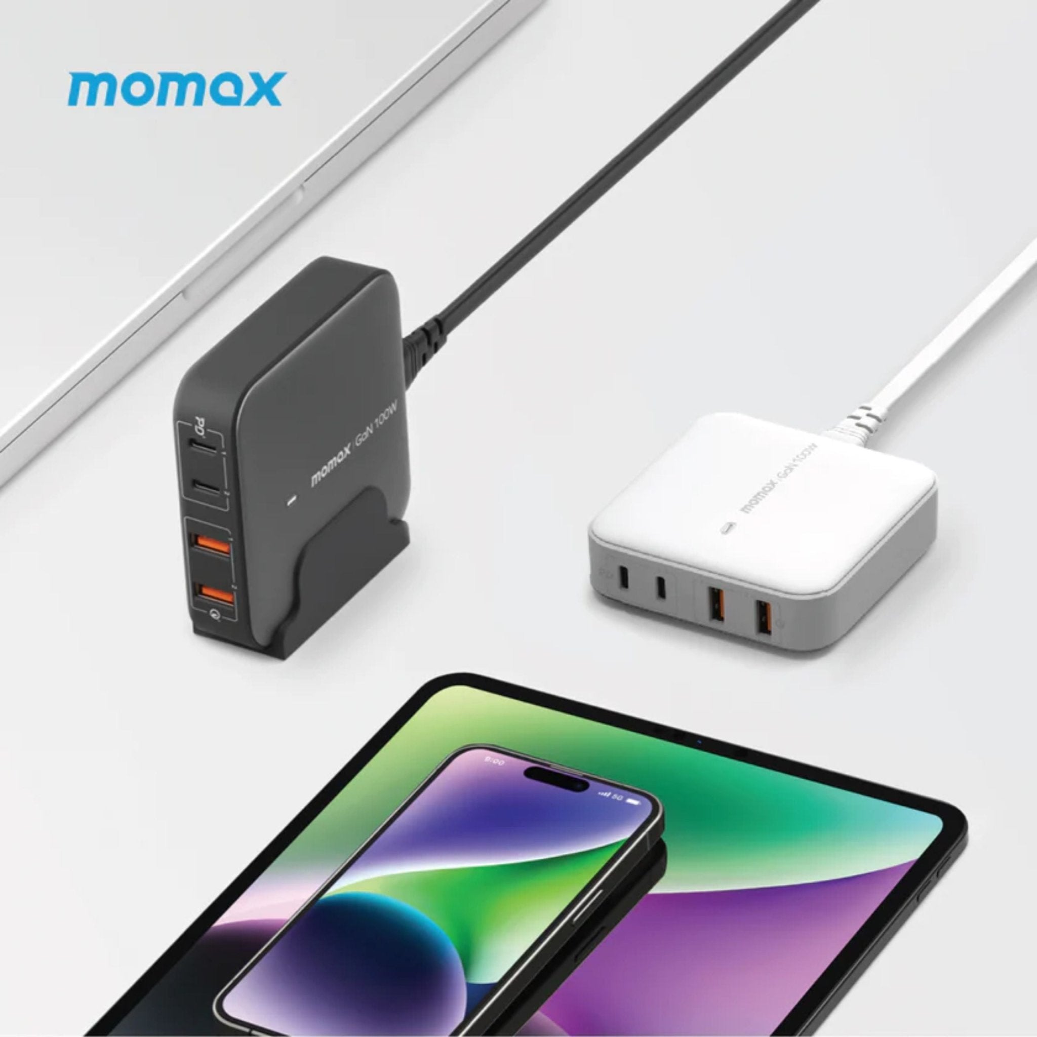 Momax Oneplug 100w 4 Port Gan Desktop Charger