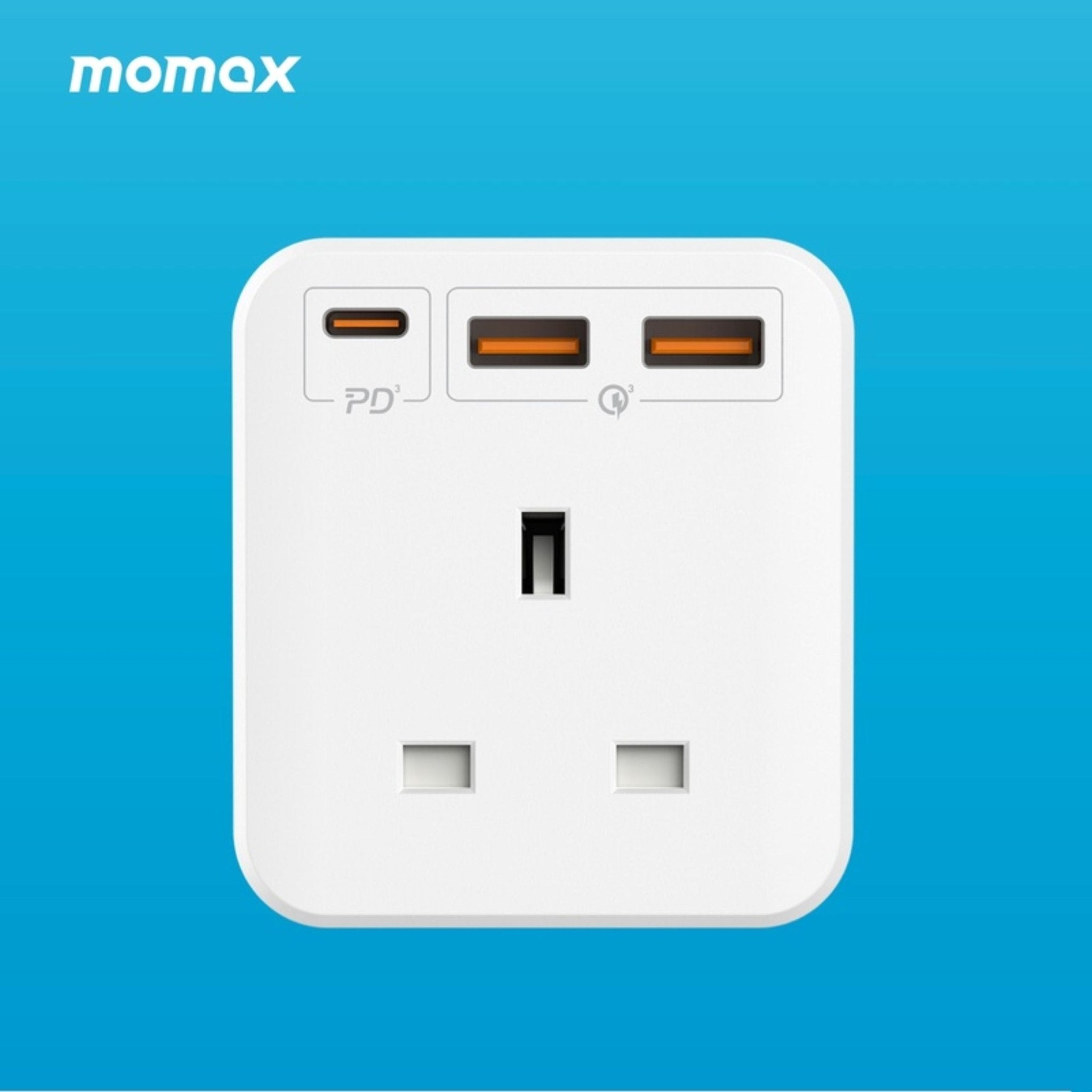 Momax Oneplug 3-Outlet Cube Extension Socket with USB