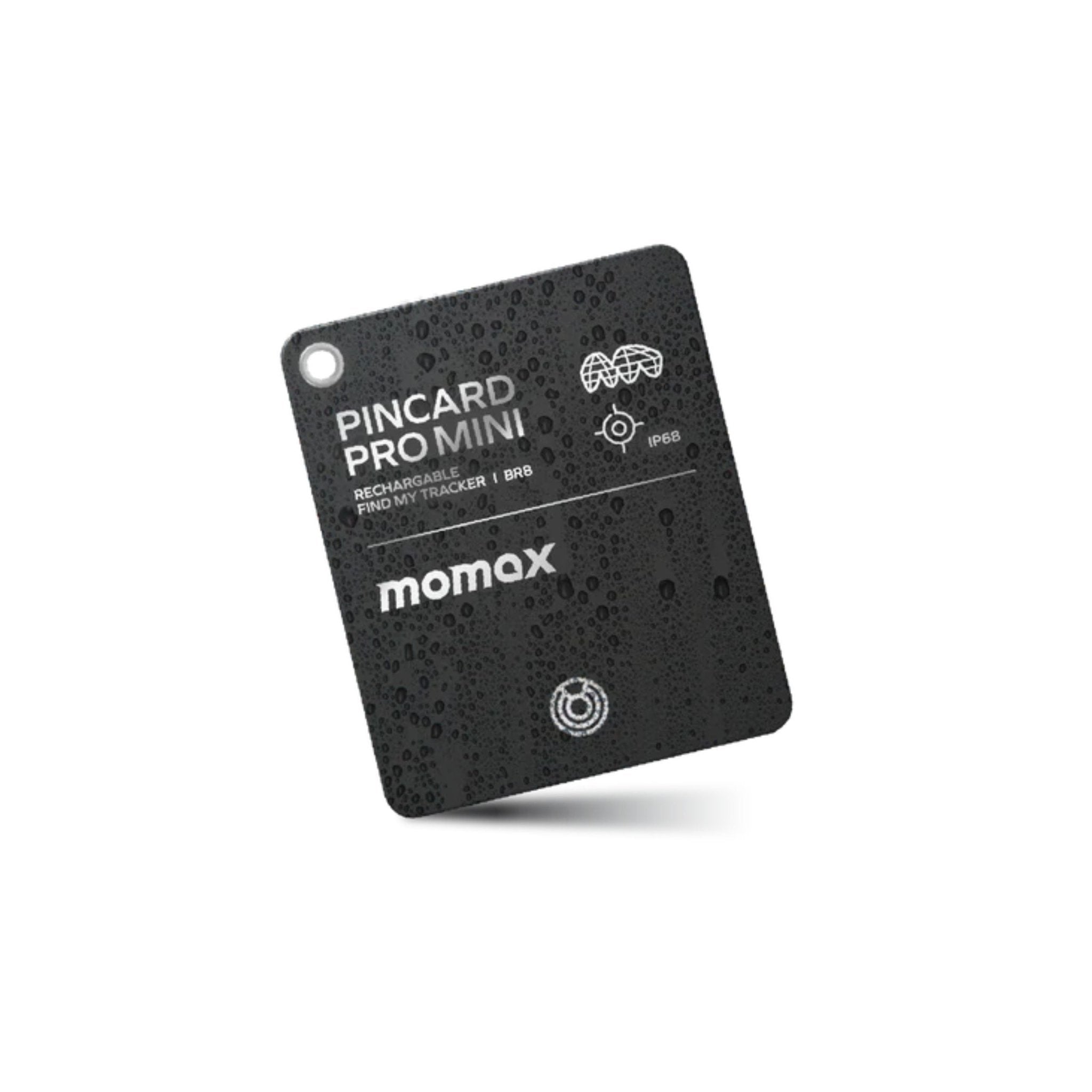 Momax Pincard Pro Mini Rechargeable Find My Tracker BR8 - Black