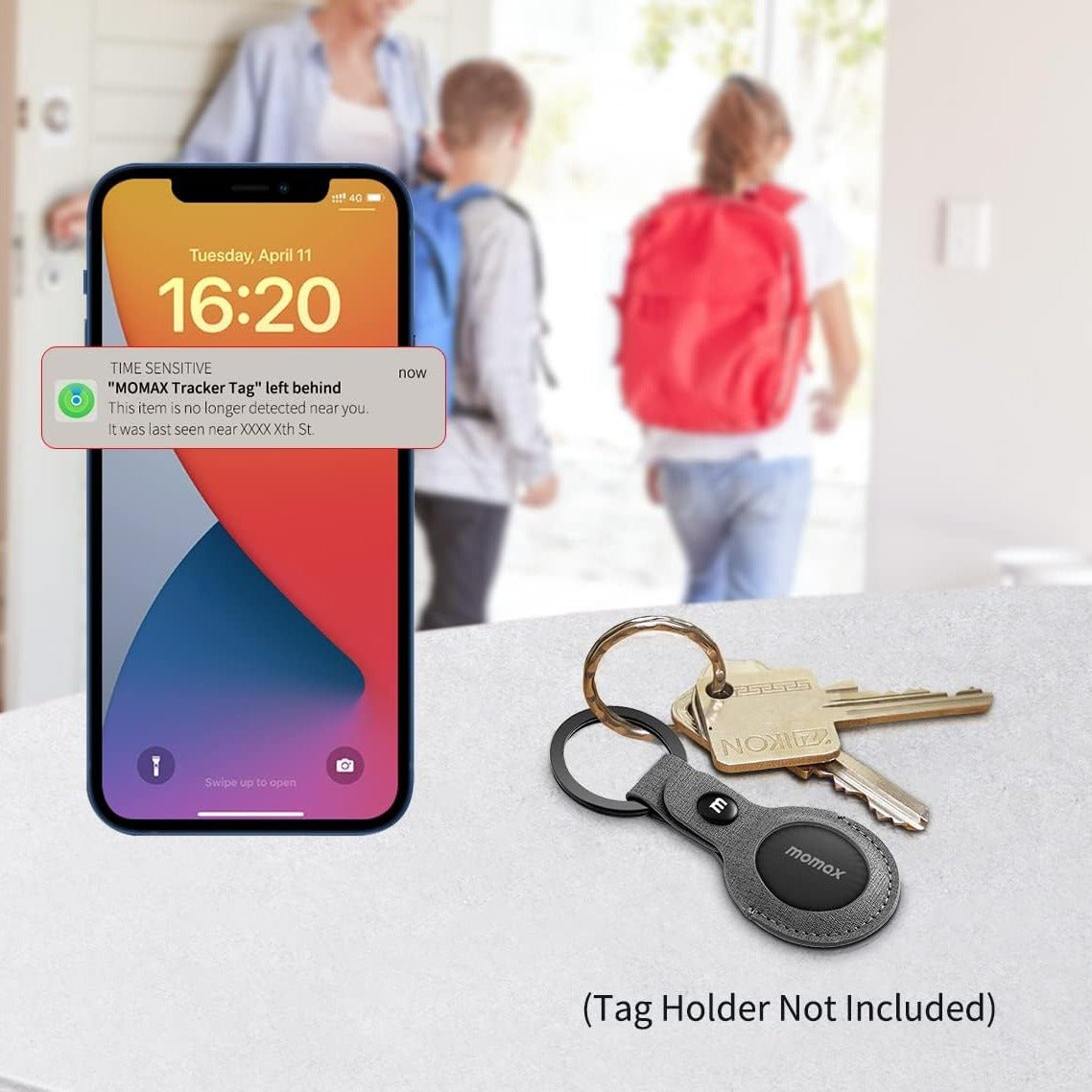 Momax Pintag Find My Tracker BR5D For iOS With Case