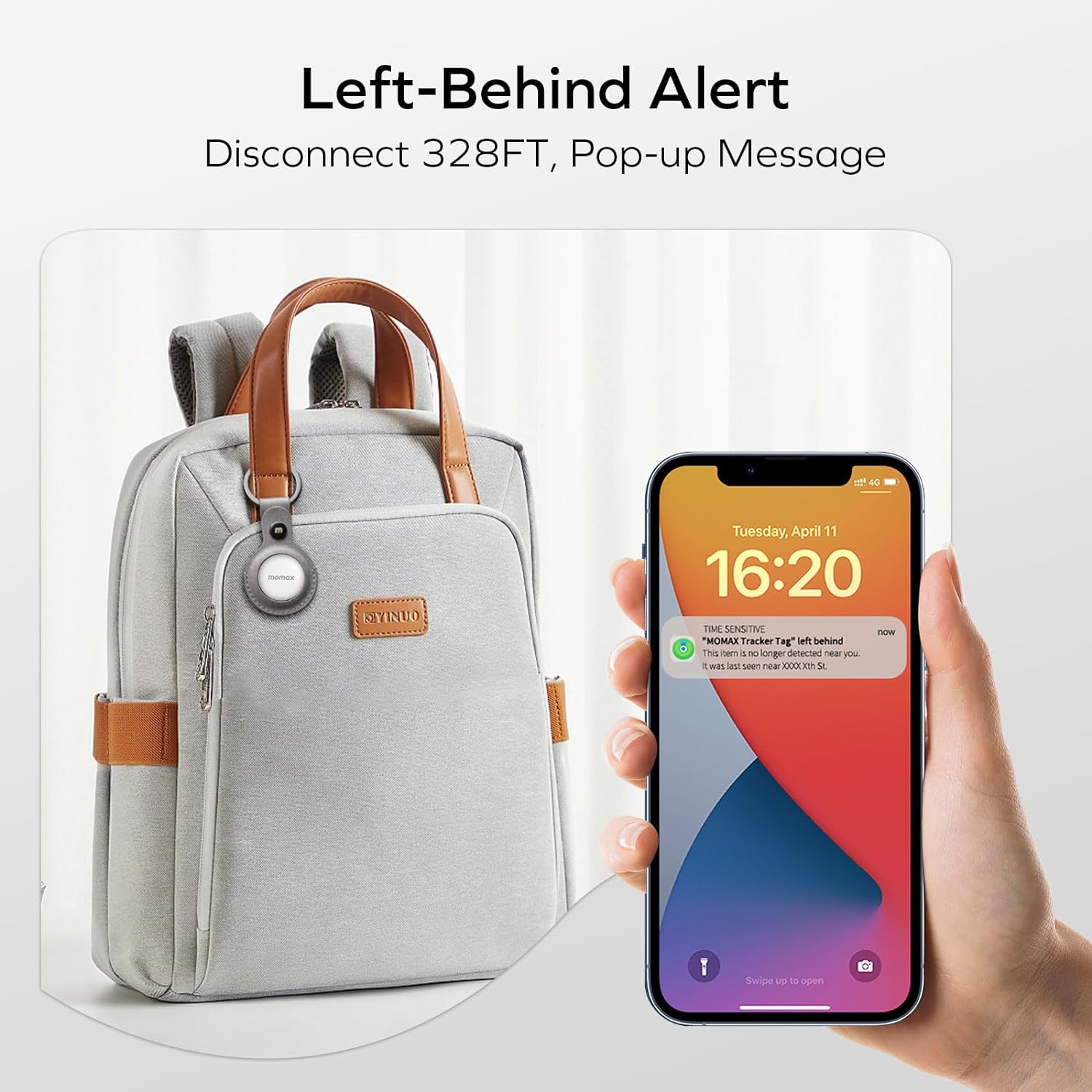 Momax Pintag Find My Tracker BR5D For iOS With Case