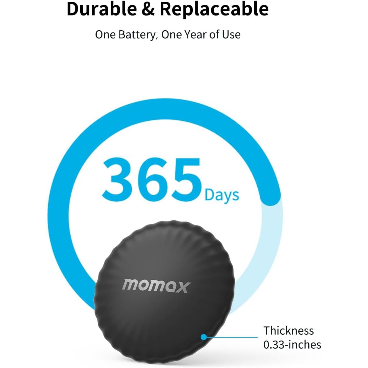 Momax Pintag Find My Tracker BR5D For iOS With Case