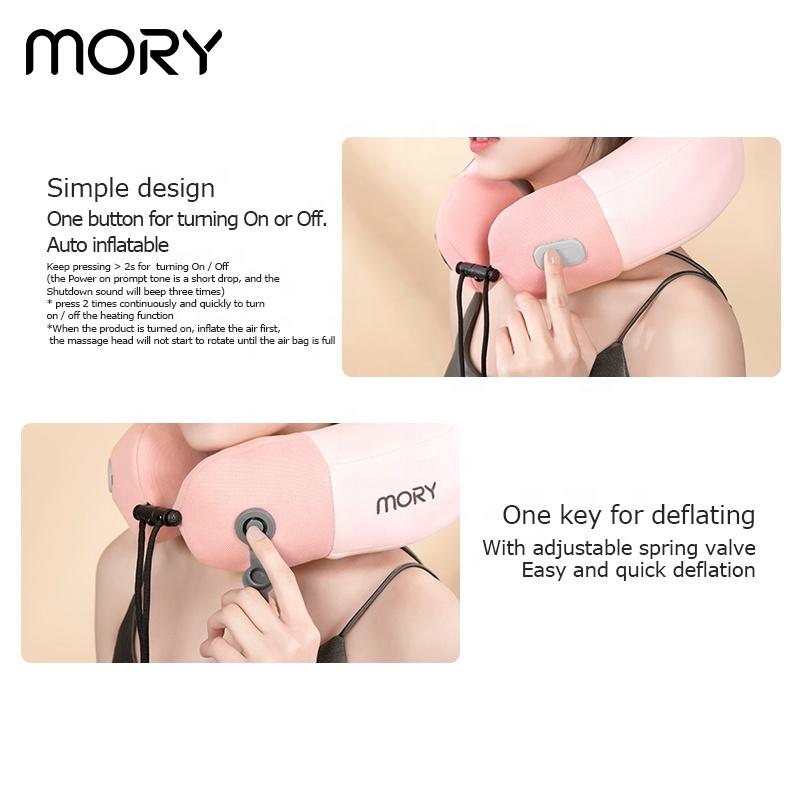 Mory Automatic Inflatable Heating Neck Massage Pillow