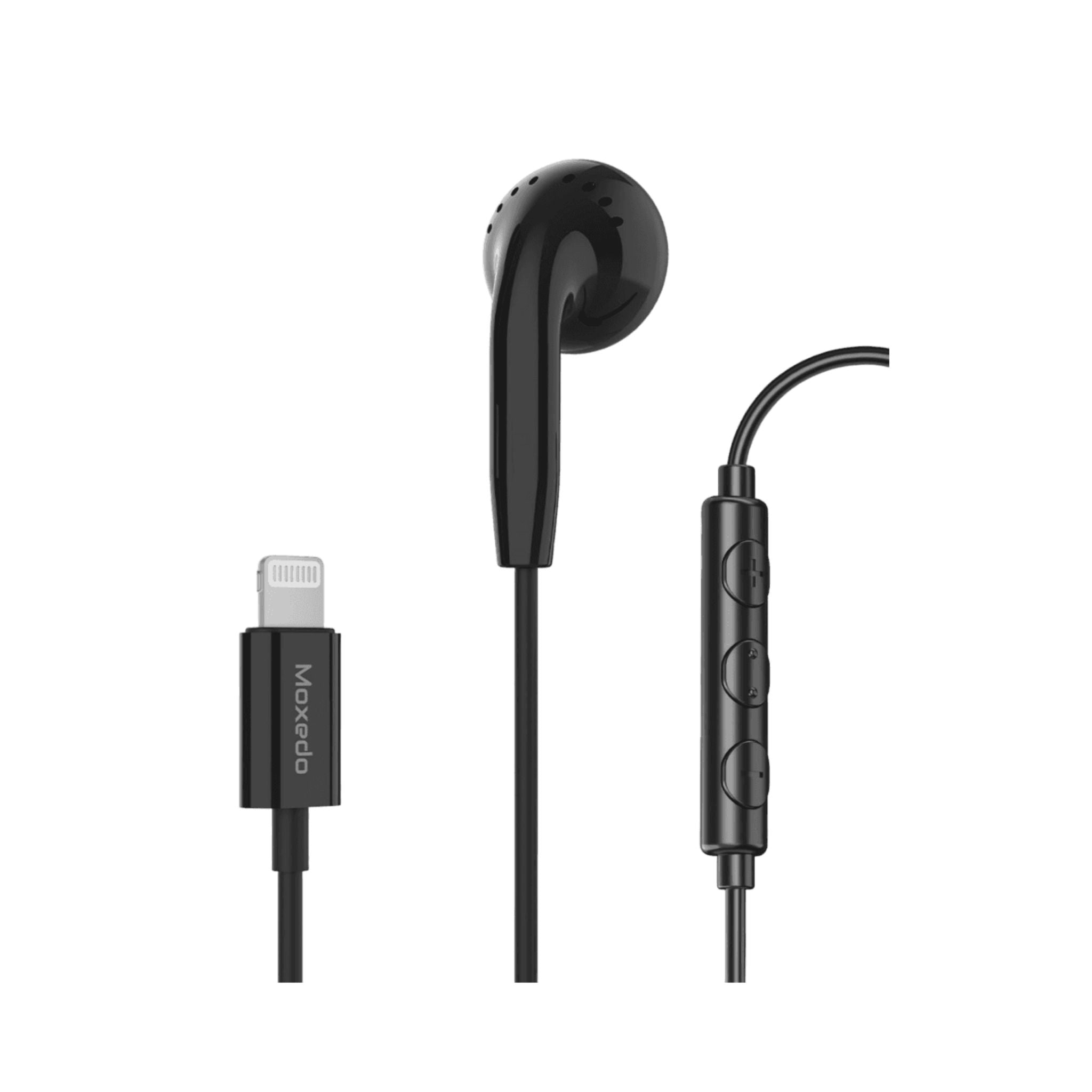Moxedo Mono Stereo Earphones Built-in Microphone Lightning Connector
