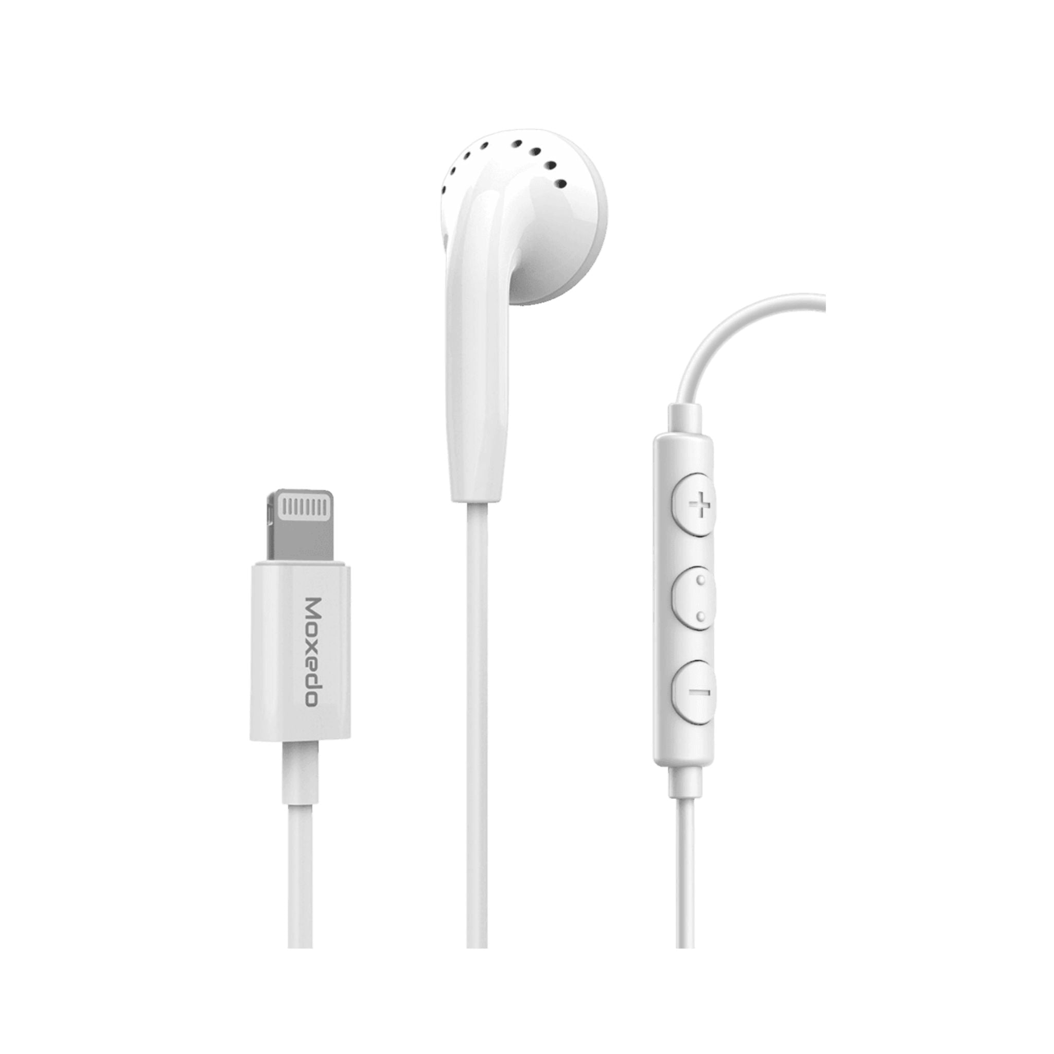 Moxedo Mono Stereo Earphones Built-in Microphone Lightning Connector
