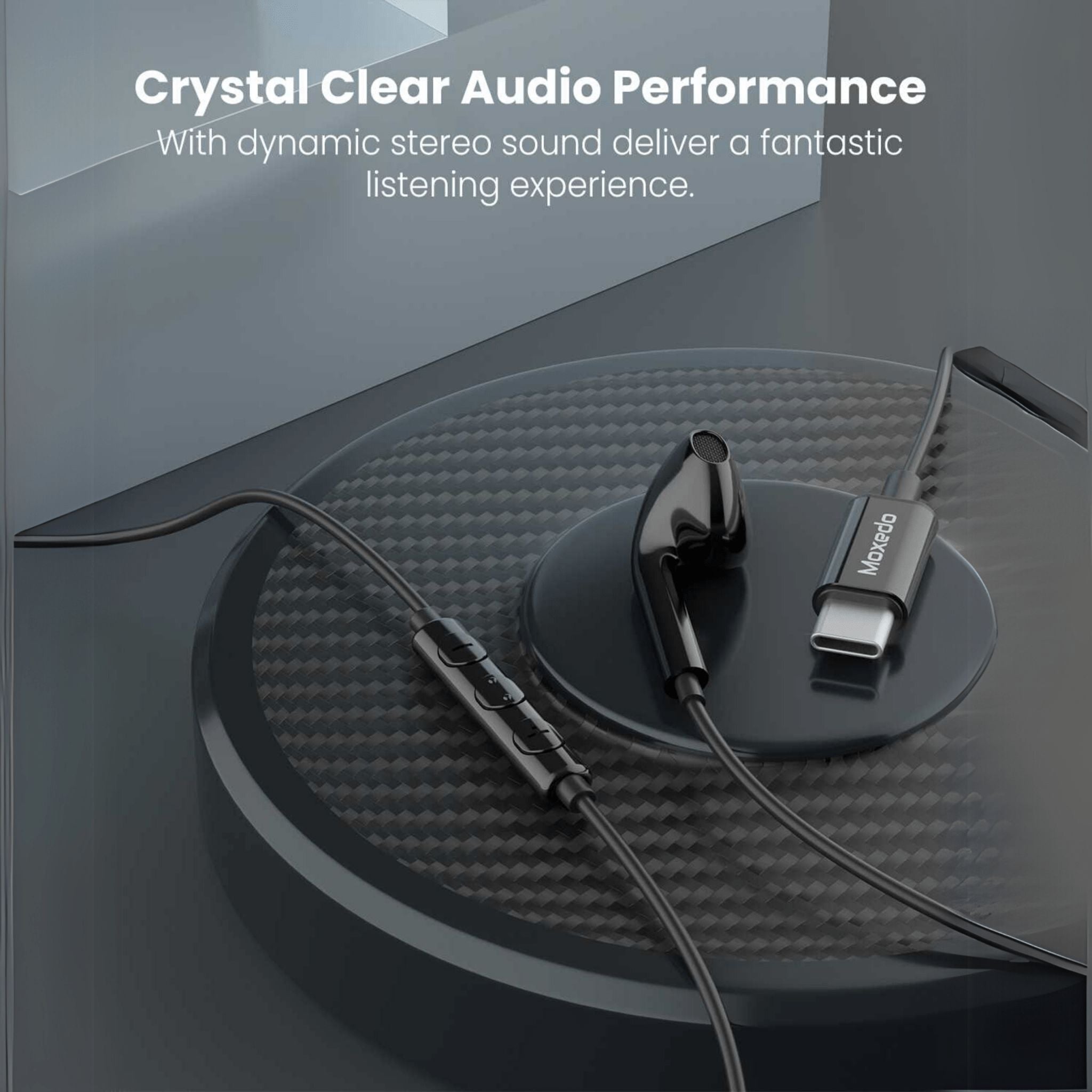 Moxedo Mono Stereo Earphones Built-in Microphone Type-C Connector