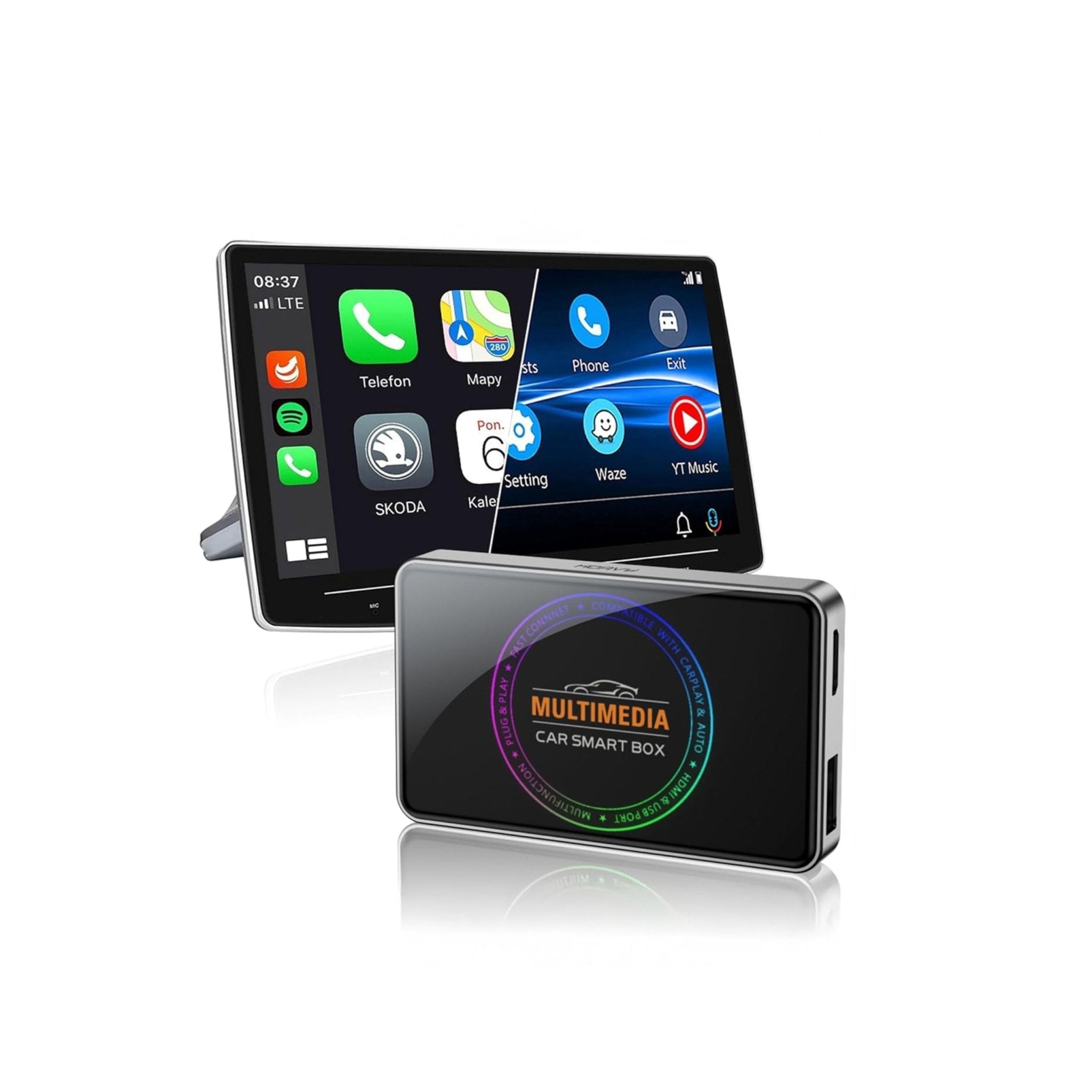 Moxedo Plug & Play Carplay AI Smart Box 4K - Black