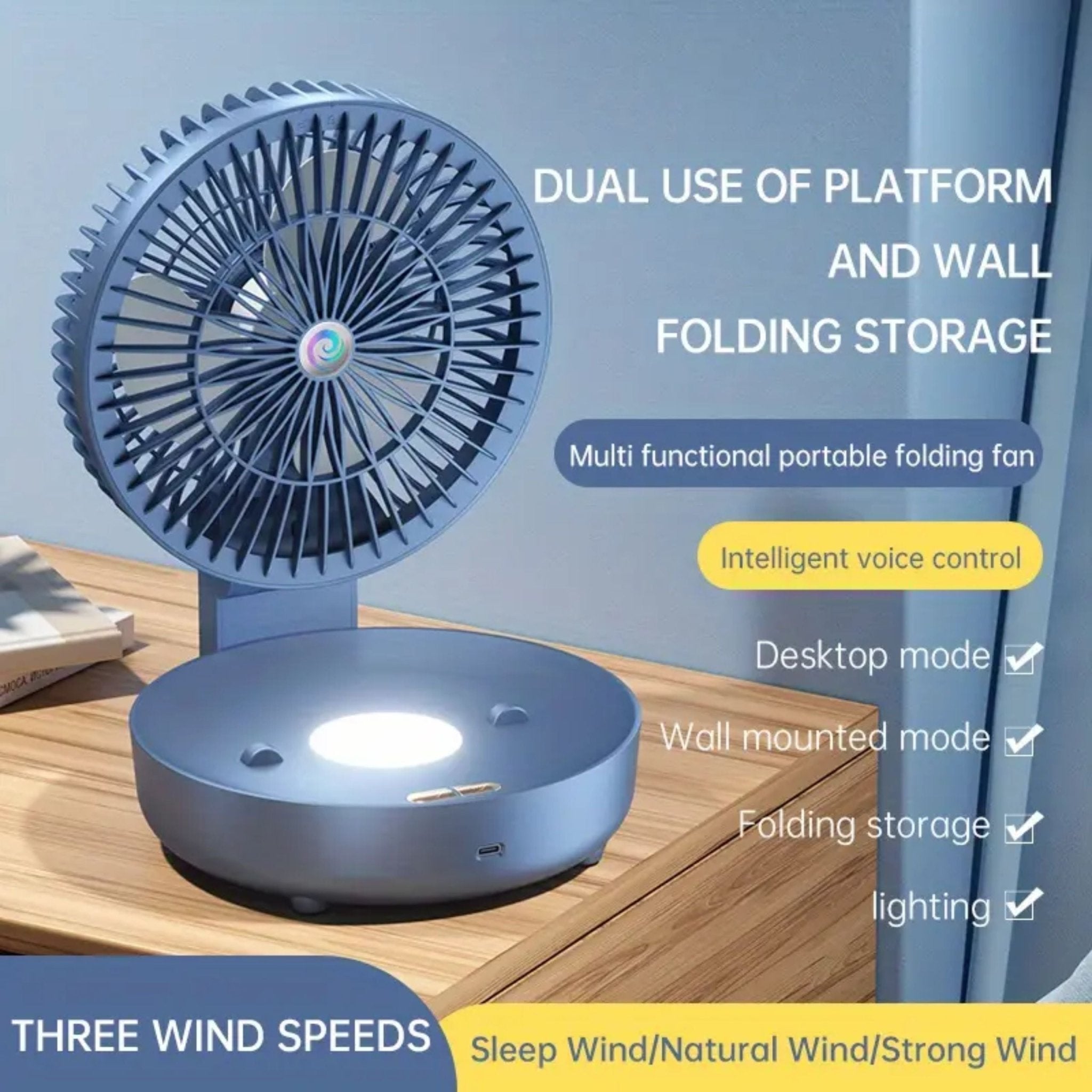 Multifunctional Circulating Fan F911 - Blue