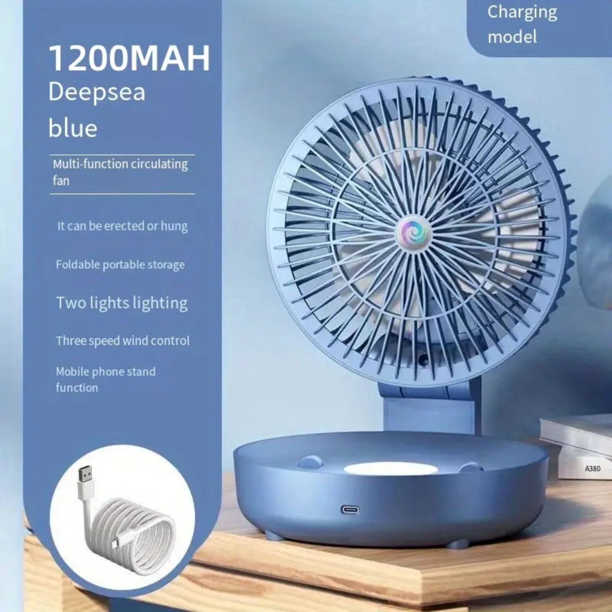 Multifunctional Circulating Fan F911 - Blue