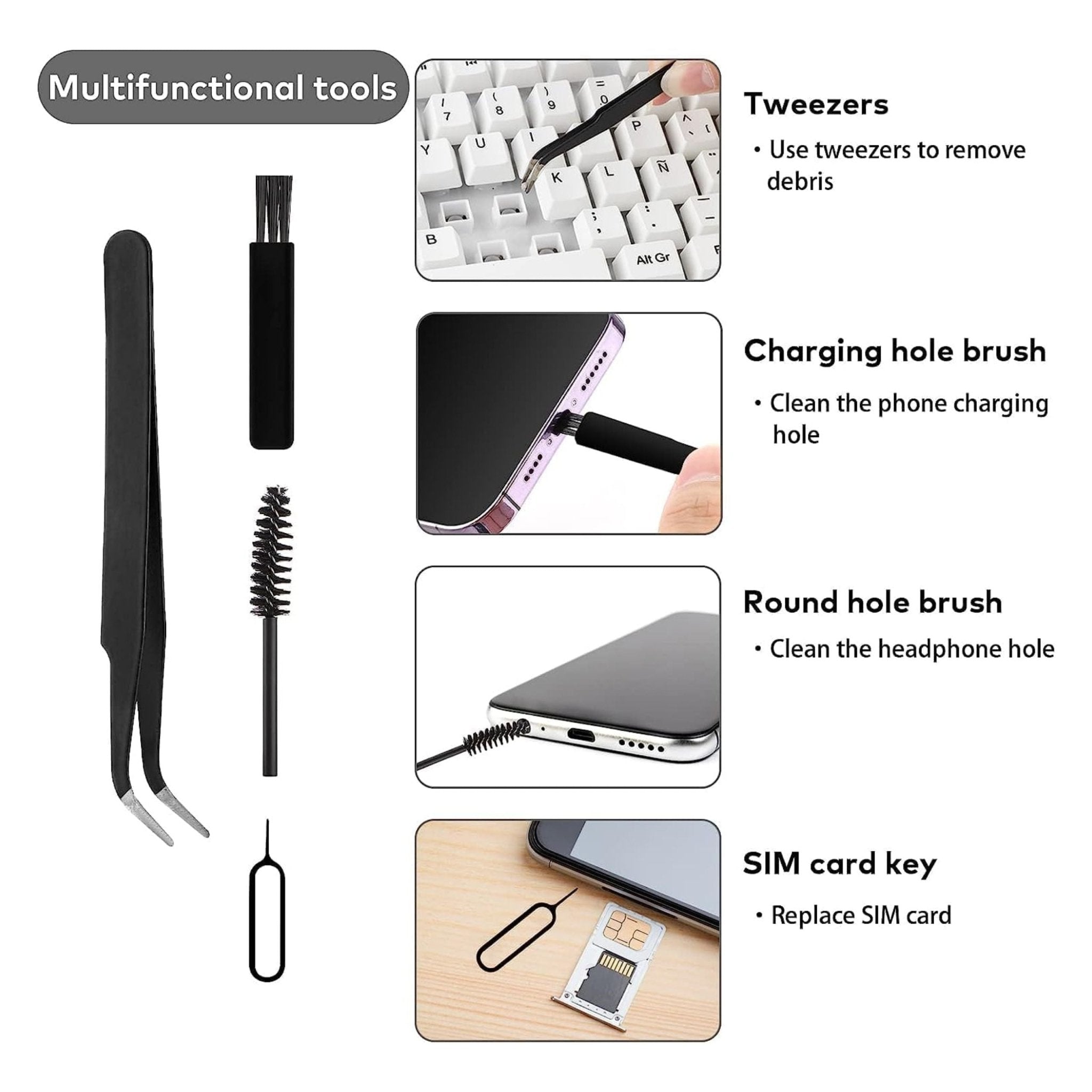 Multifunctional Cleaning Brush 18-in-1 Keyboard Cleaning Kit