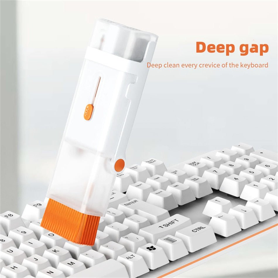 Multifunctional Cleaning Brush 2 | 8-in-1 Keyboard Cleaning Kit - Orange