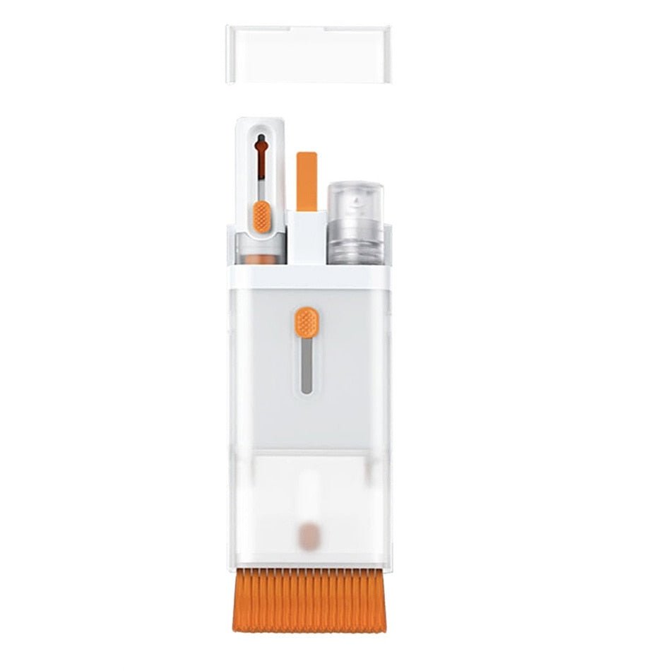 Multifunctional Cleaning Brush 2 | 8-in-1 Keyboard Cleaning Kit - Orange