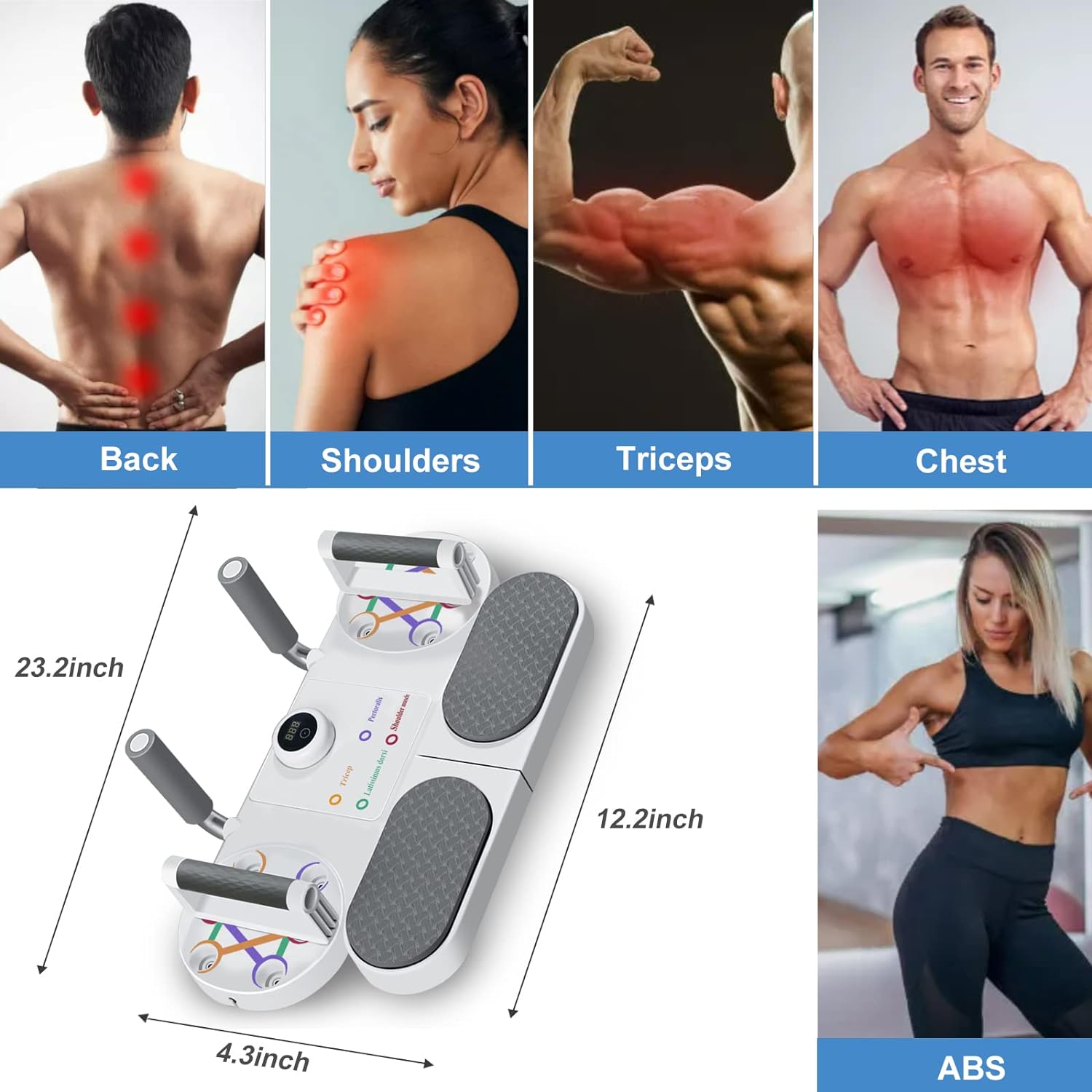 Multifunctional Push-up Training Plate - Grey