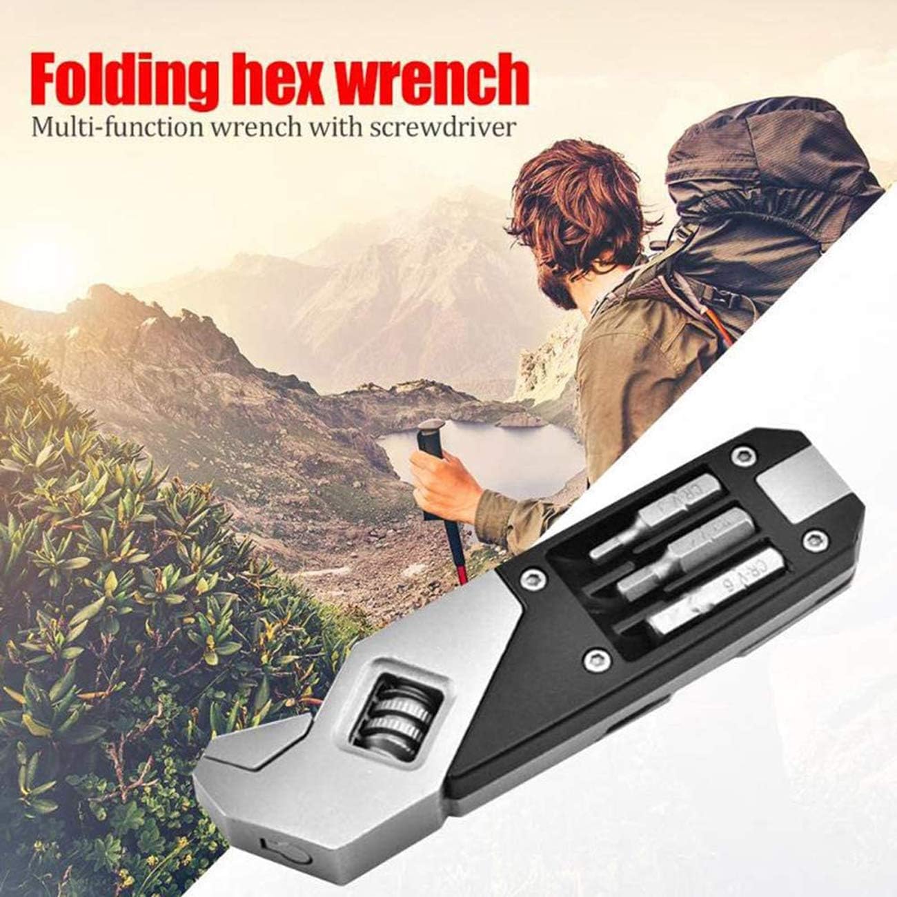 Multifunctional Spanner | Multi Tool Wrench With Screwdriver - Silver