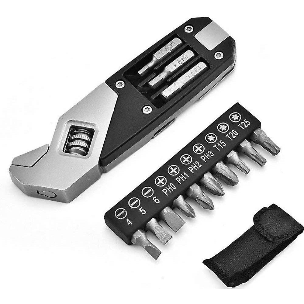 Multifunctional Spanner | Multi Tool Wrench With Screwdriver - Silver