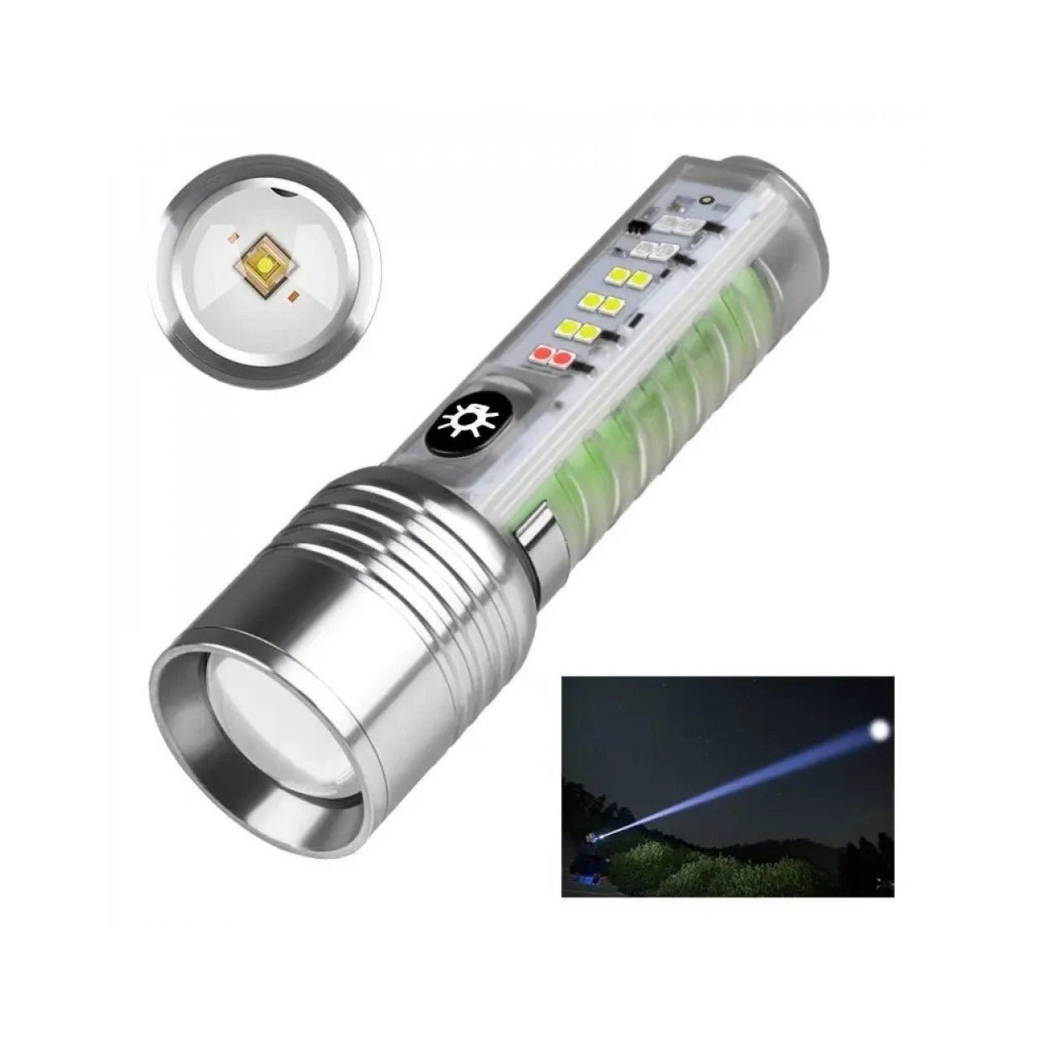 Multifunctional Zoom Rechargeable Flashlight 520A